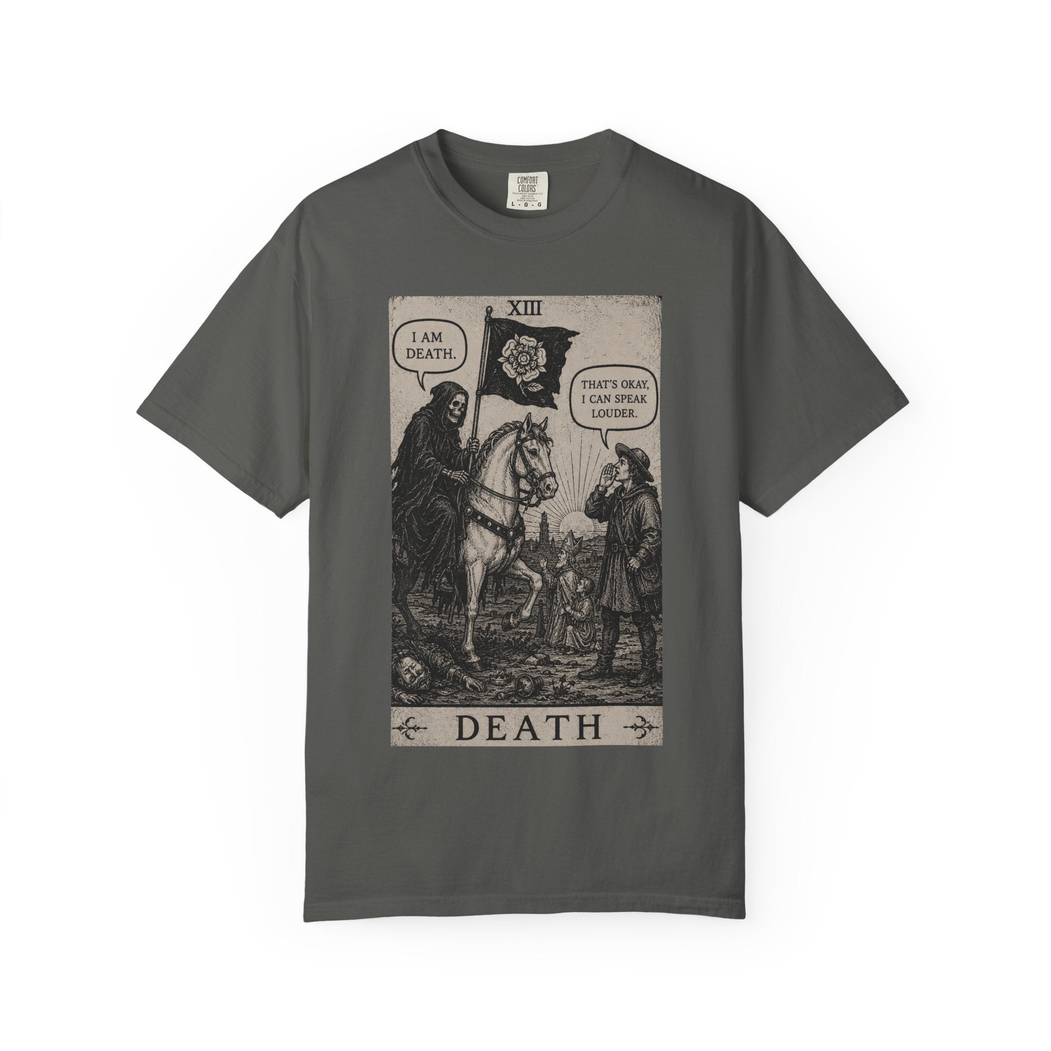Death Tarot T-Shirt — Vintage Rider-Waite Card Design