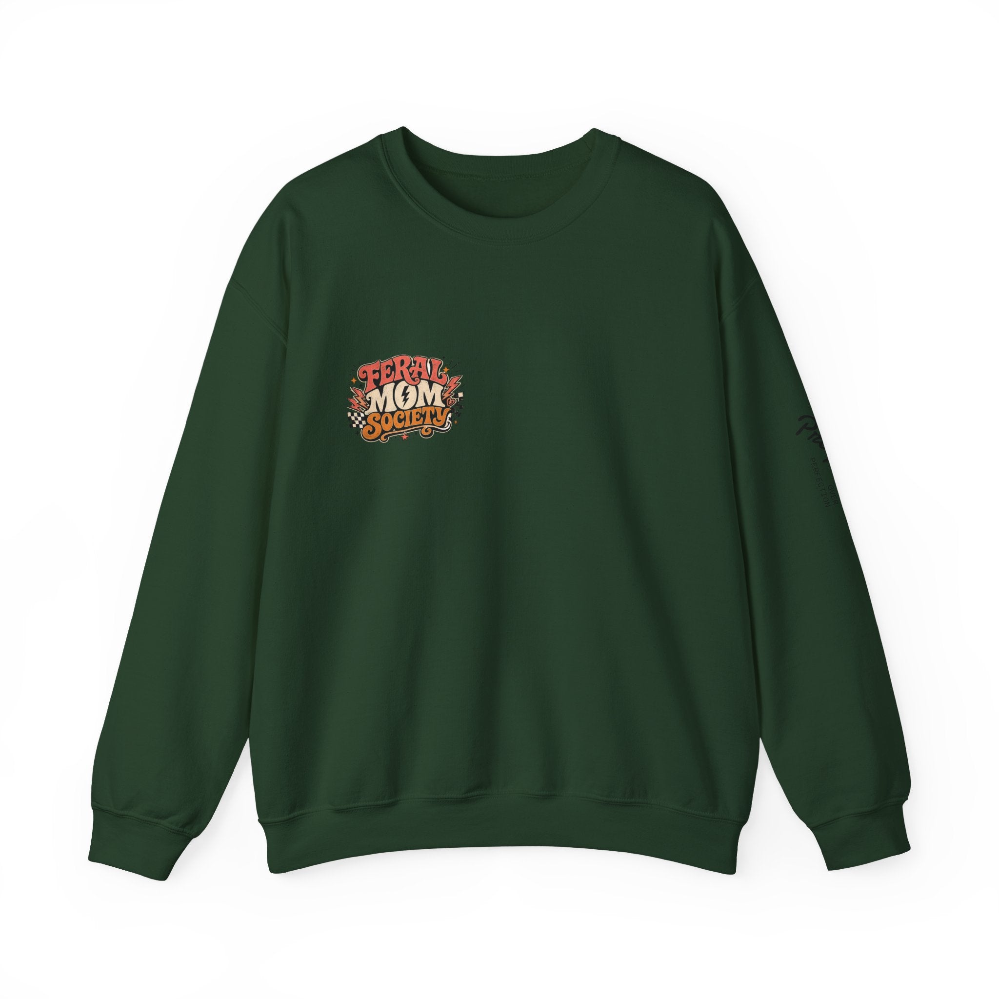 Feral Mom Society Sweatshirt — Retro Graphic Crewneck for Bold Moms