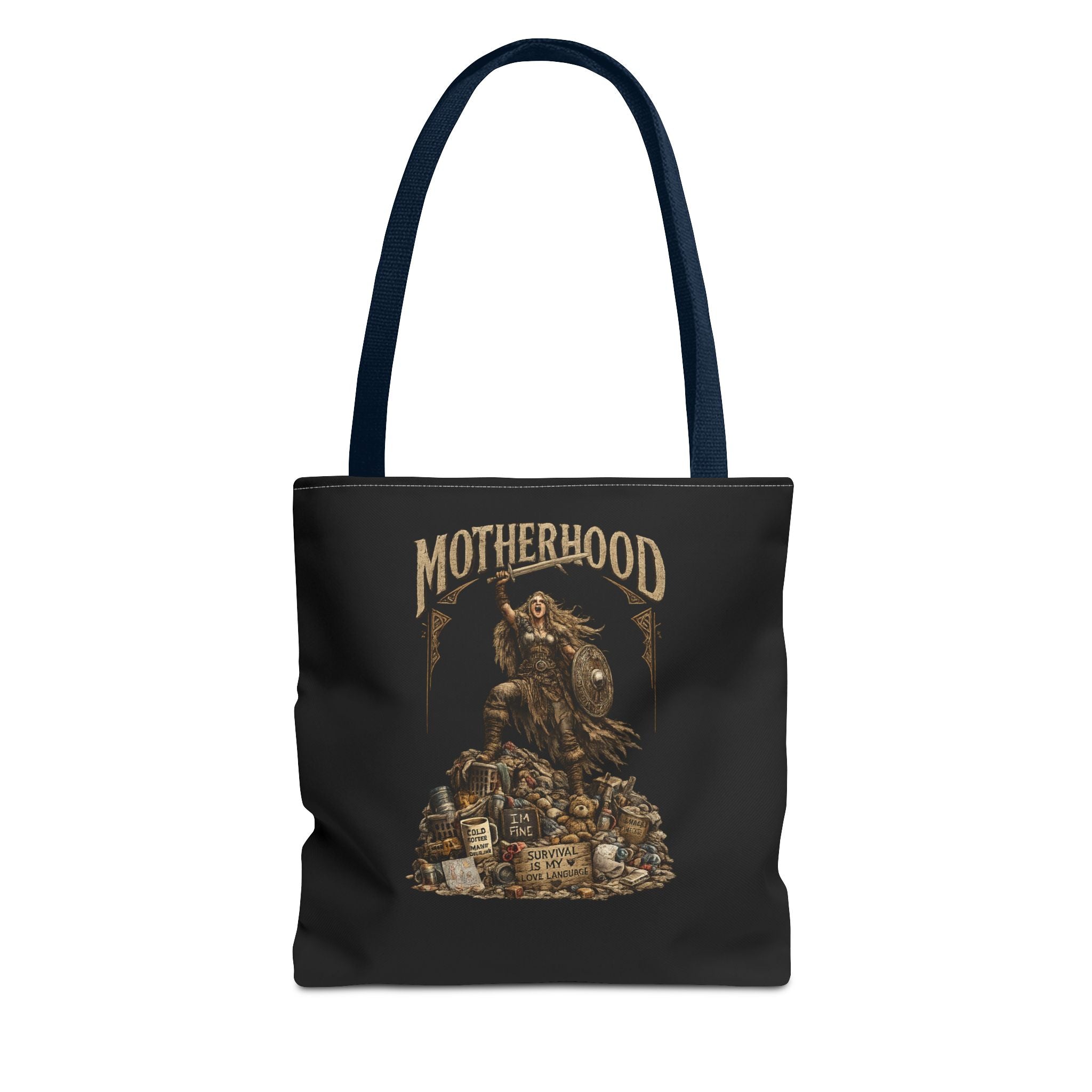 Motherhood Tote Bag — Vintage Gothic Illustration ‘Motherhood’ Canvas Tote for Moms, New Mothers & Mother’s Day Gift