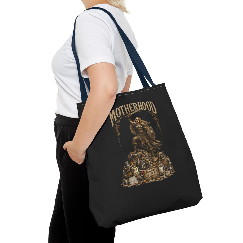 Motherhood Tote Bag — Vintage Gothic Illustration ‘Motherhood’ Canvas Tote for Moms, New Mothers & Mother’s Day Gift