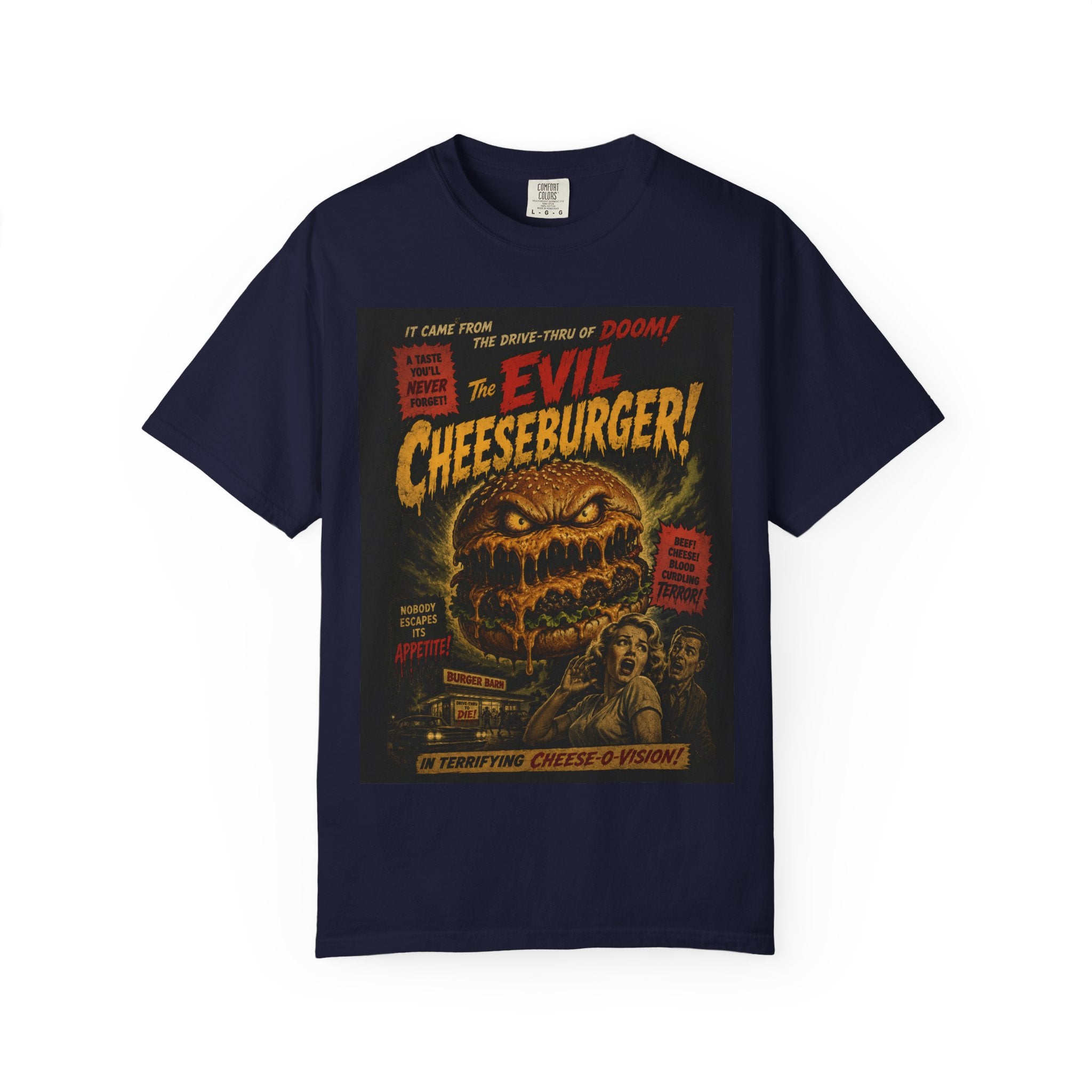 The Evil Cheeseburger! Vintage Horror Movie T-Shirt