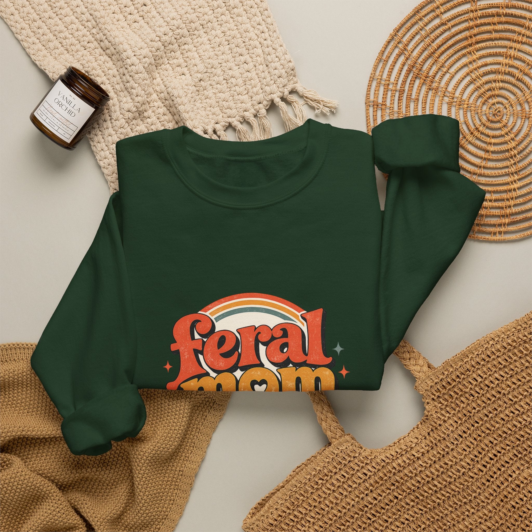 Mom Life Crewneck Sweatshirt — Cozy 'mom life' Pullover for Moms