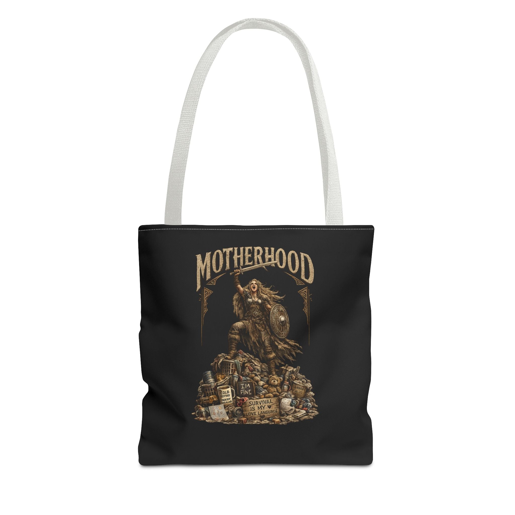 Motherhood Tote Bag — Vintage Gothic Illustration ‘Motherhood’ Canvas Tote for Moms, New Mothers & Mother’s Day Gift