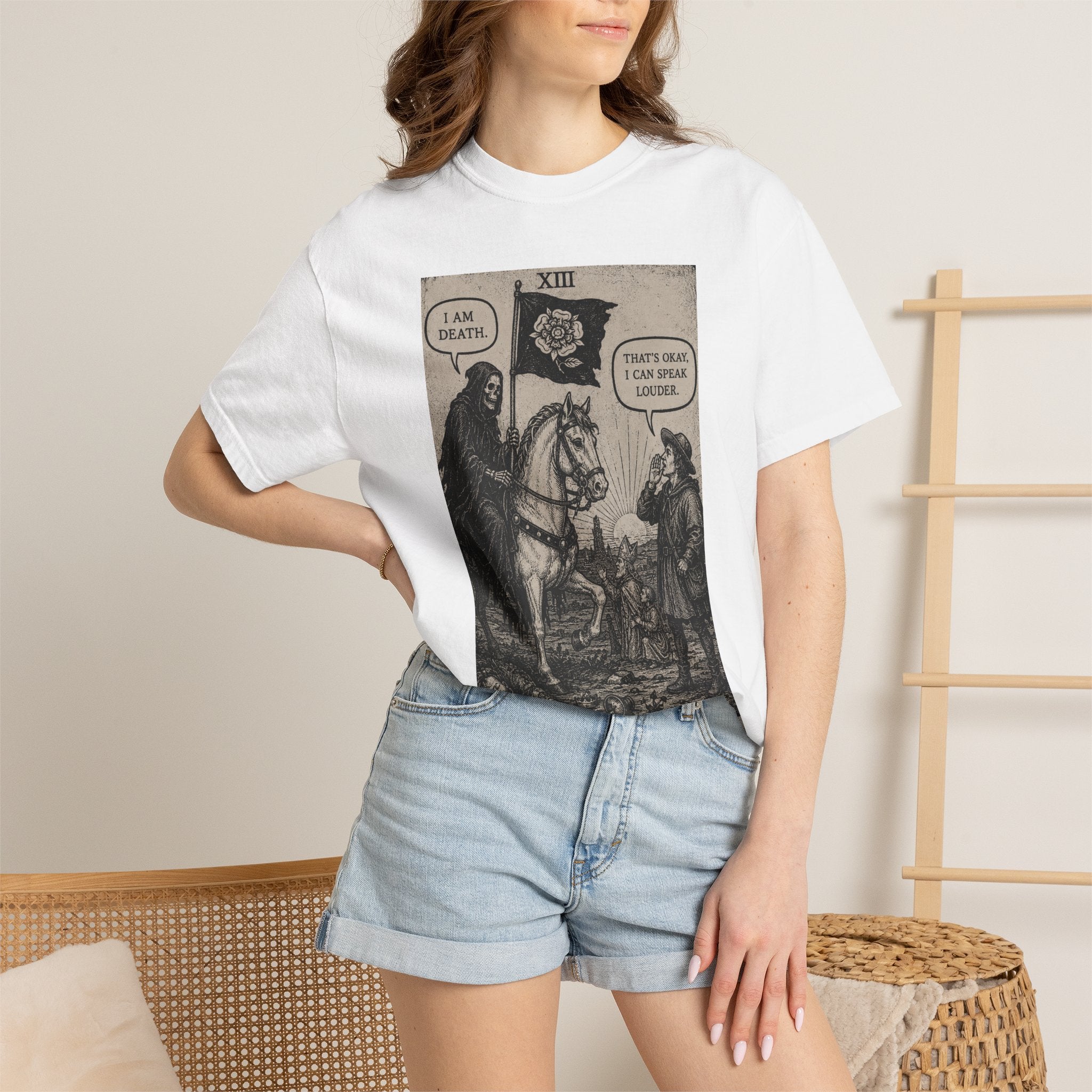 Death Tarot T-Shirt — Vintage Rider-Waite Card Design