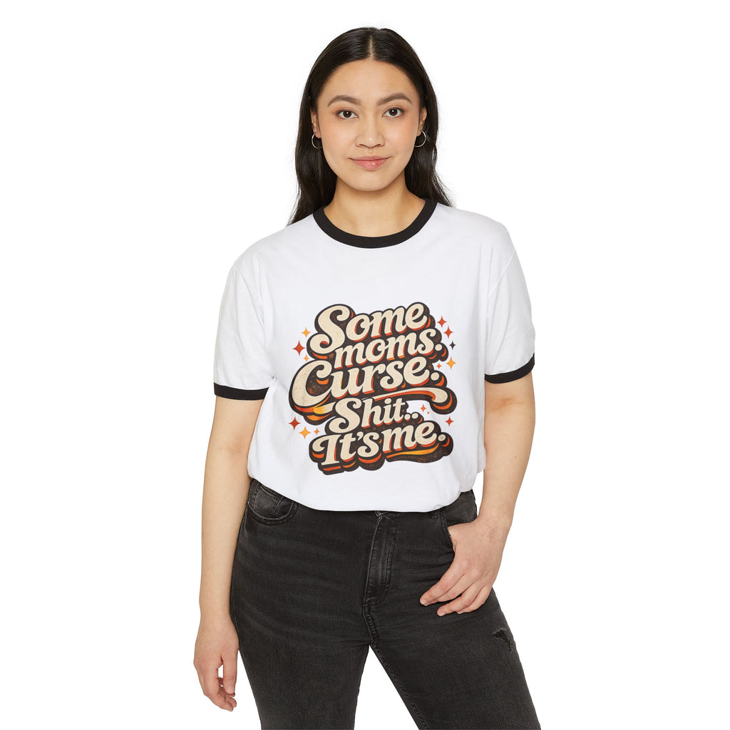 Funny Mom Curses Ringer Tee