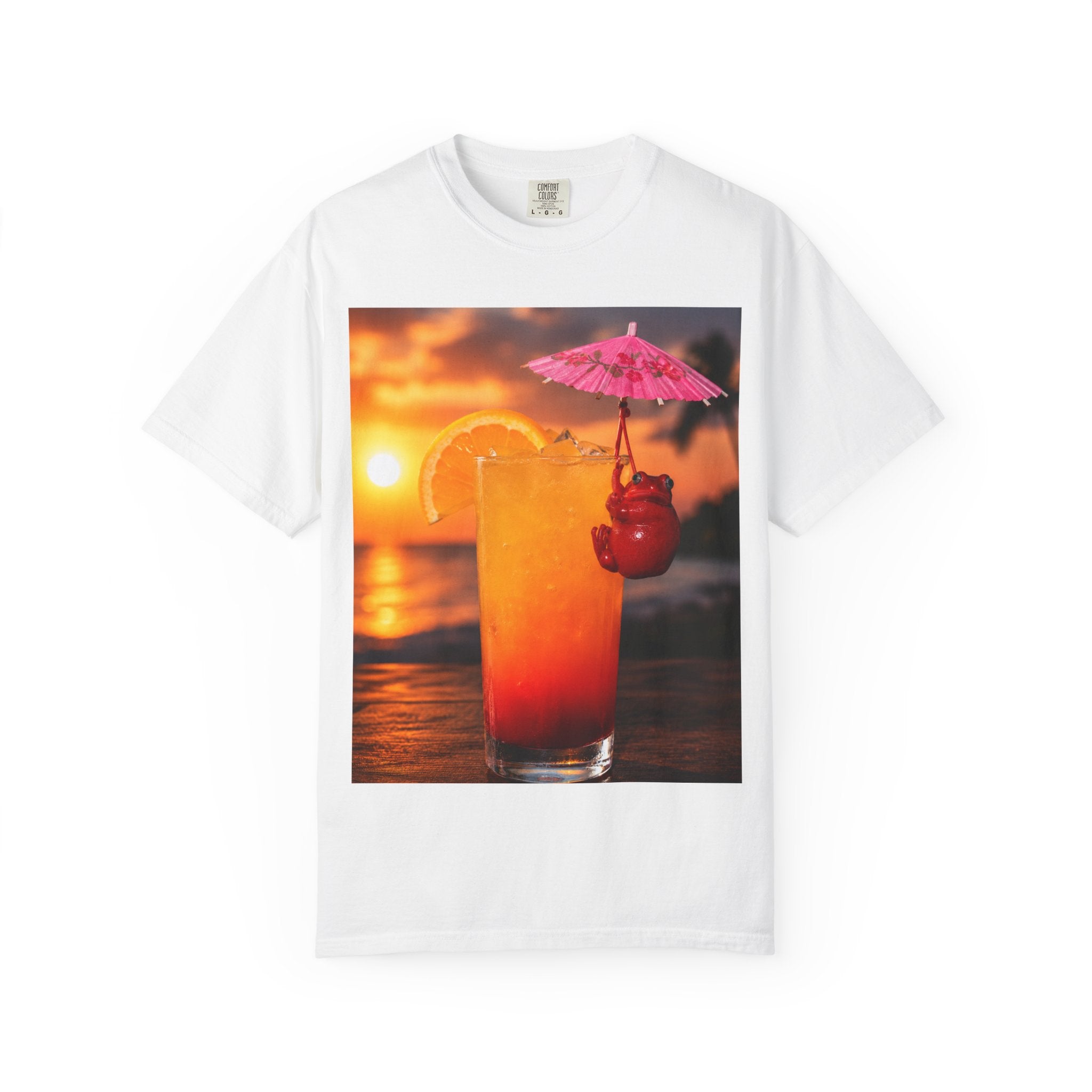Sunset Cocktail T-Shirt — Tropical Drink Graphic Tee