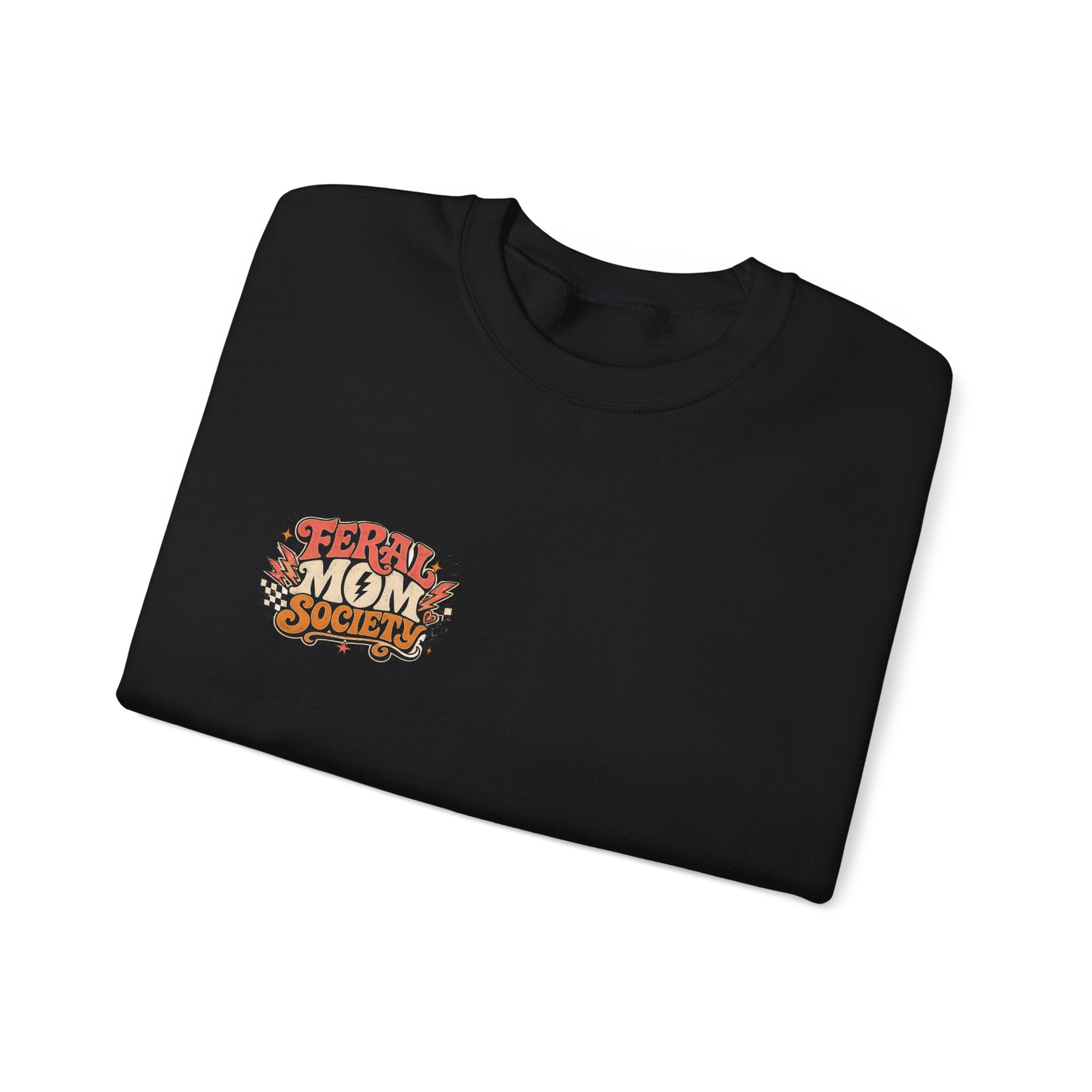 Feral Mom Society Sweatshirt — Retro Graphic Crewneck for Bold Moms