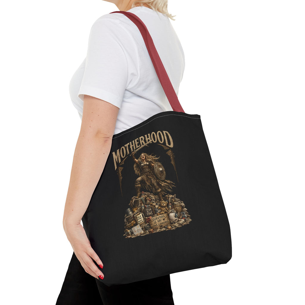Motherhood Tote Bag — Vintage Gothic Illustration ‘Motherhood’ Canvas Tote for Moms, New Mothers & Mother’s Day Gift