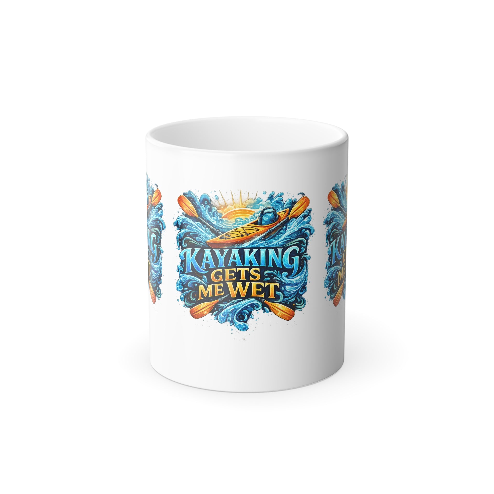 kayaking gets me wet Color Morphing Mug — 11oz Heat-Change Coffee Cup