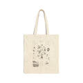 Botanical Sketch Tote Bag — Vintage Strawberry Plant Canvas Tote