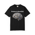Kintsugi Brain T-Shirt — Vintage Floral Anatomy Tee