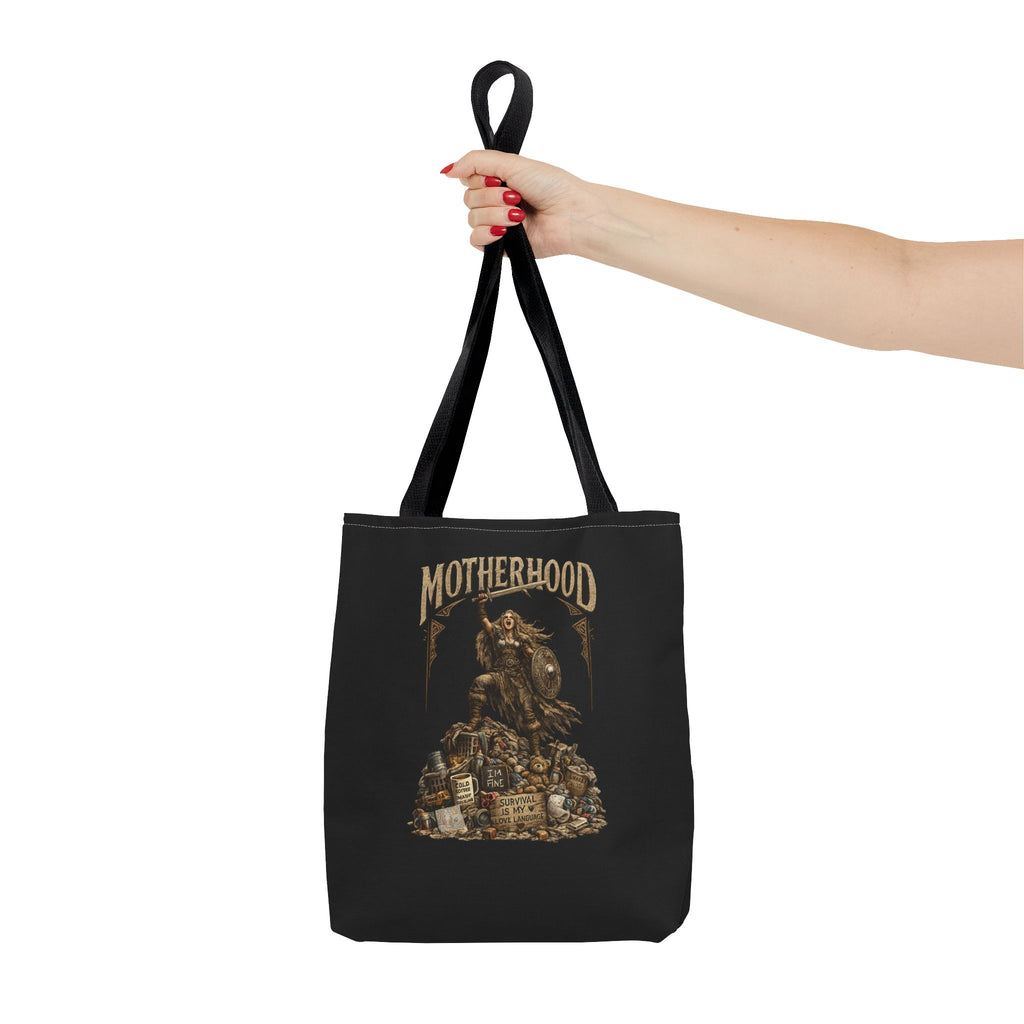 Motherhood Tote Bag — Vintage Gothic Illustration ‘Motherhood’ Canvas Tote for Moms, New Mothers & Mother’s Day Gift