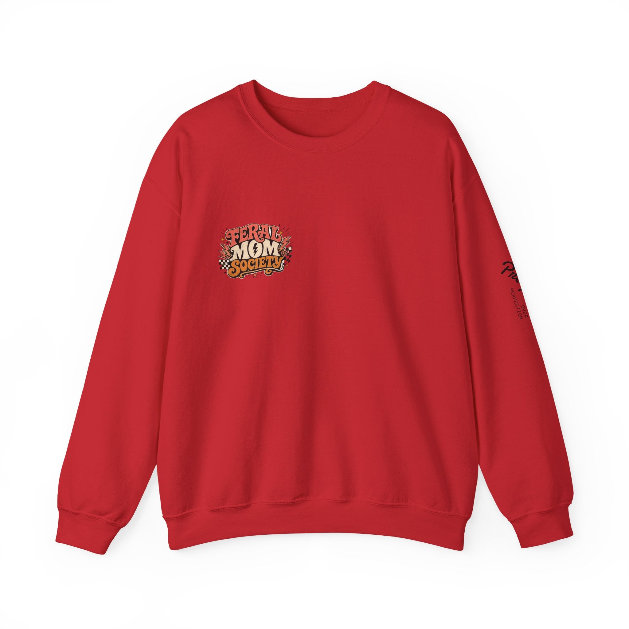 Feral Mom Society Sweatshirt — Retro Graphic Crewneck for Bold Moms
