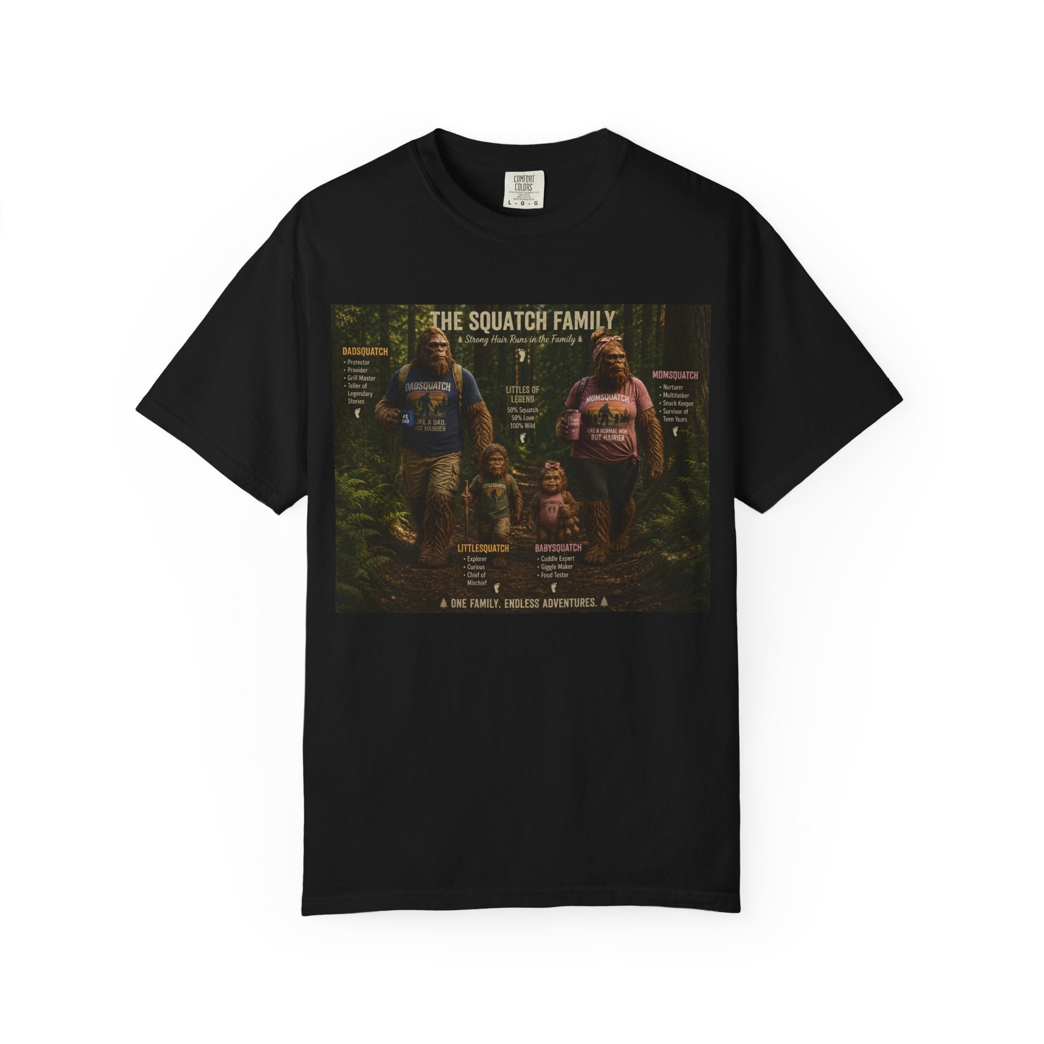 Squatch Family T-Shirt — Bigfoot Family Tree Graphic Tee