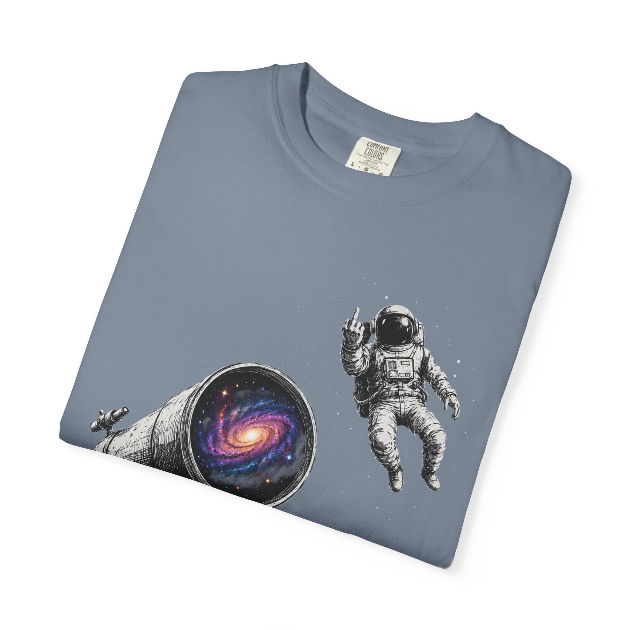 Astronaut Telescope T‑Shirt — Cosmic Telescope Galaxy Print