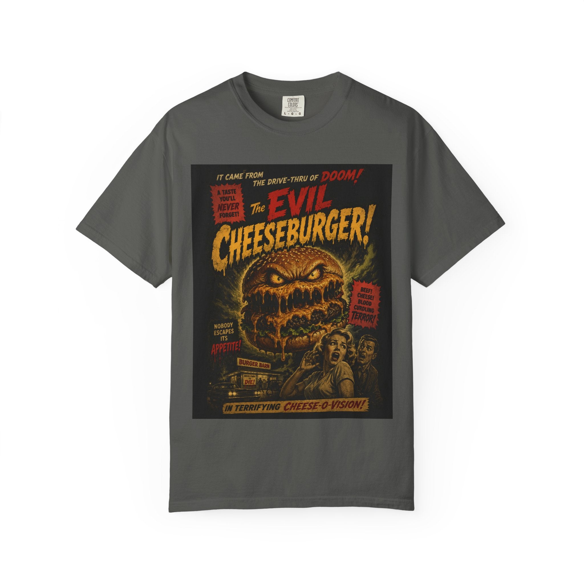 The Evil Cheeseburger! Vintage Horror Movie T-Shirt