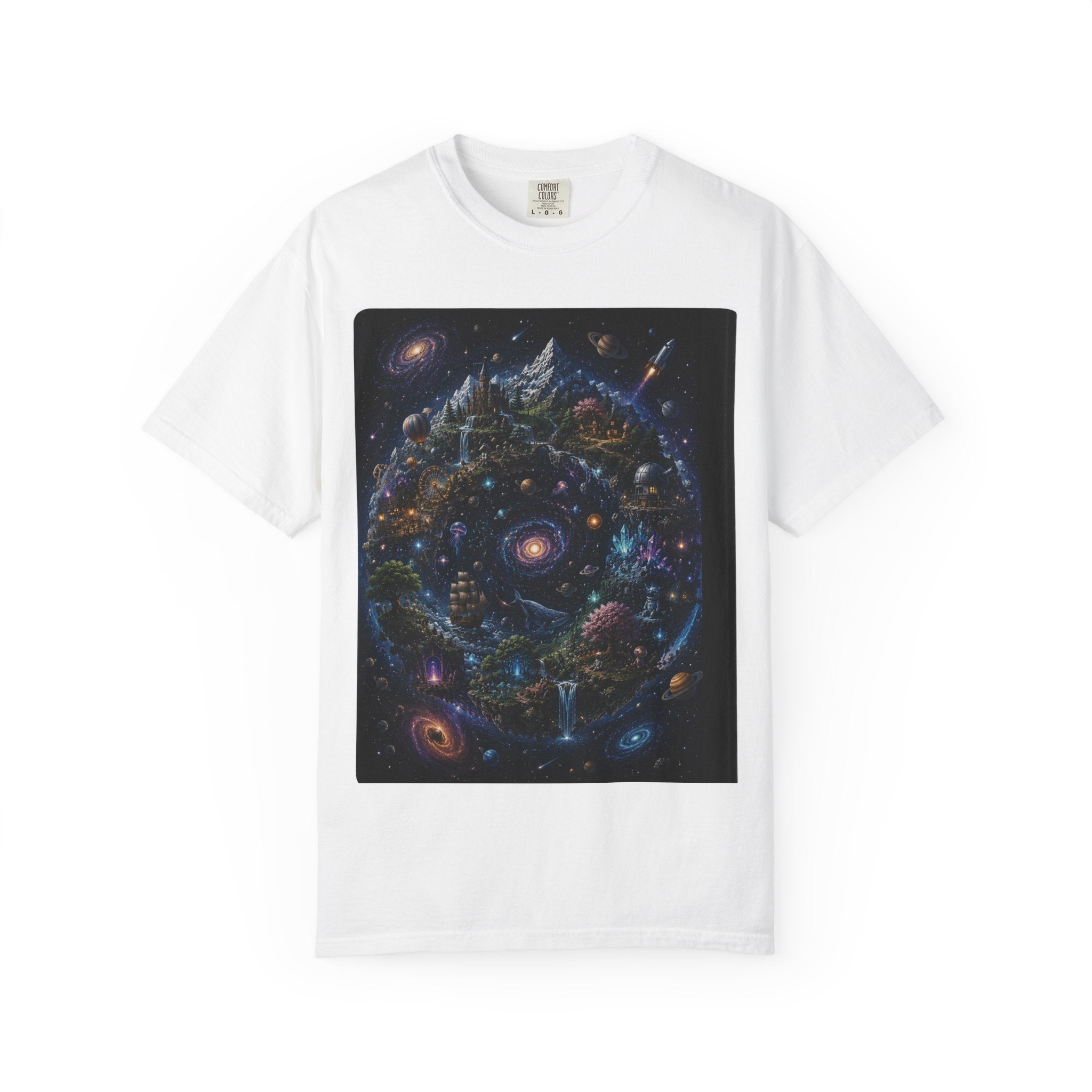 Cosmic Mandala Night Sky T-Shirt — Galaxy Constellation Art Tee