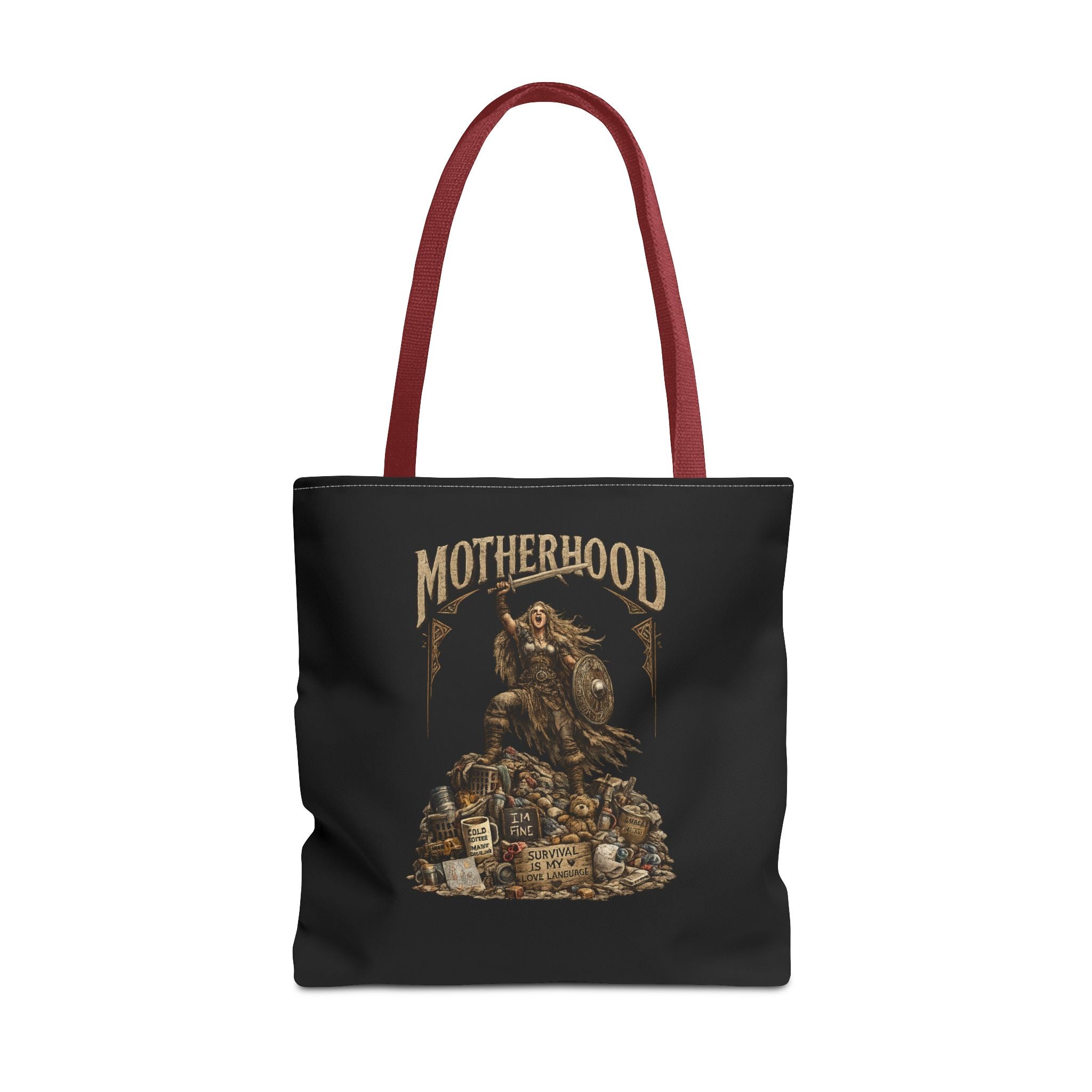 Motherhood Tote Bag — Vintage Gothic Illustration ‘Motherhood’ Canvas Tote for Moms, New Mothers & Mother’s Day Gift