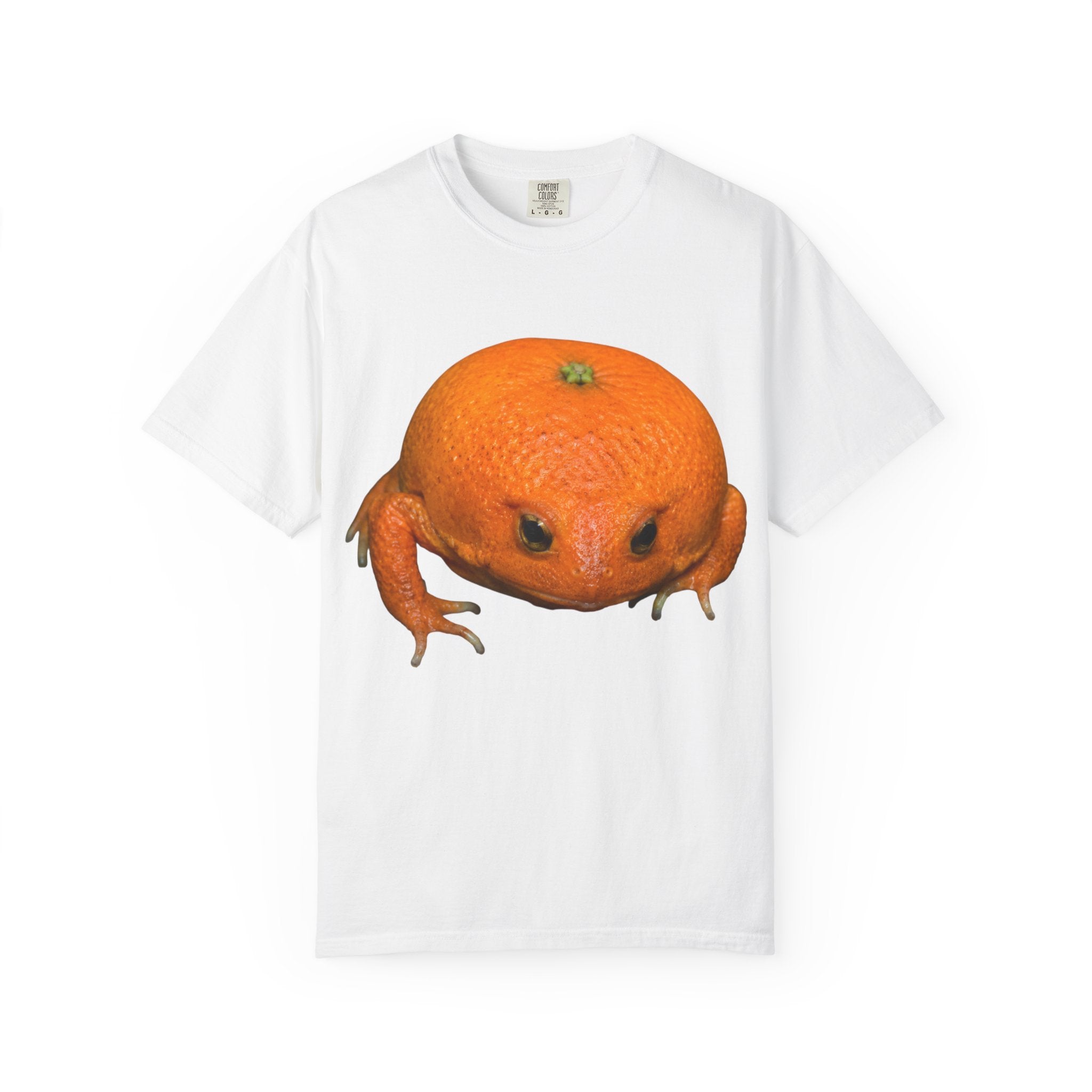 Orange Frog T-Shirt — Cute Surreal Citrus Critter Tee