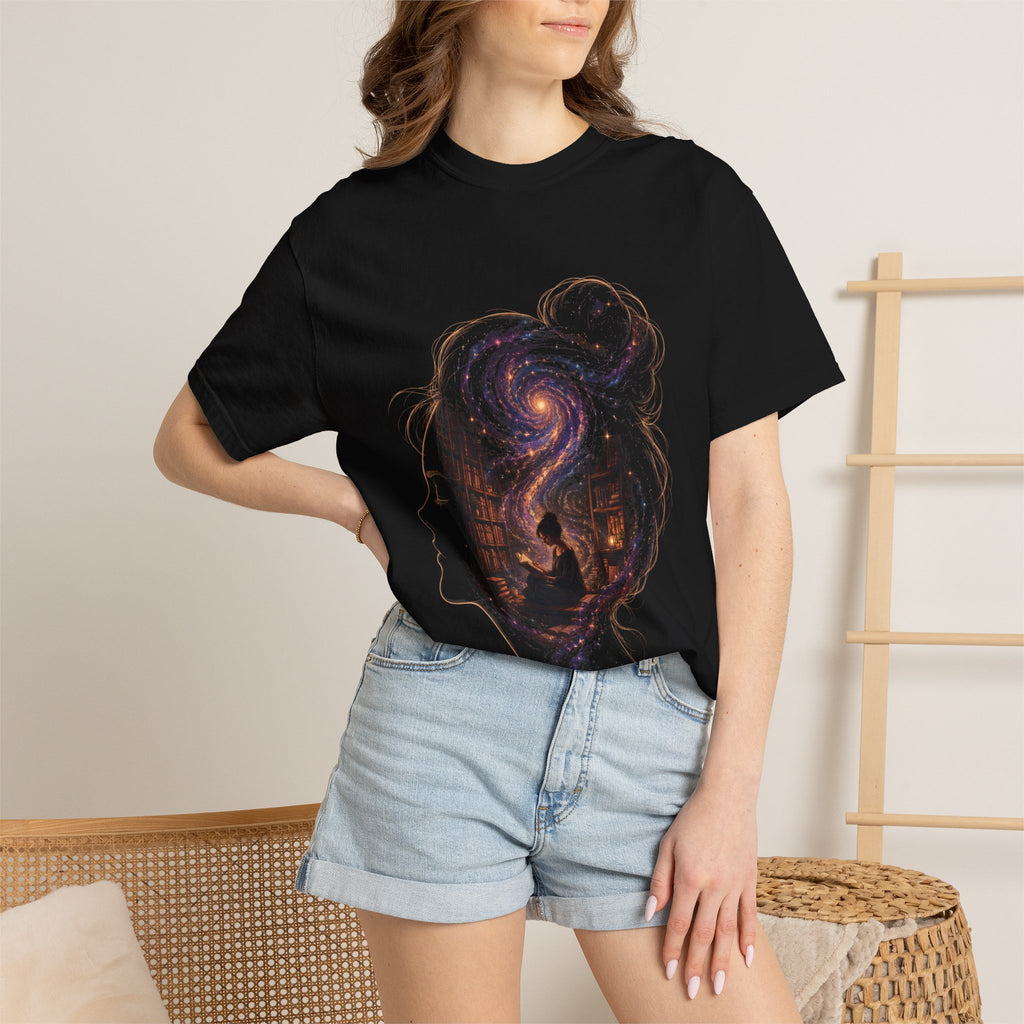 Galaxy Mind T-Shirt — Surreal Cosmic Portrait Tee