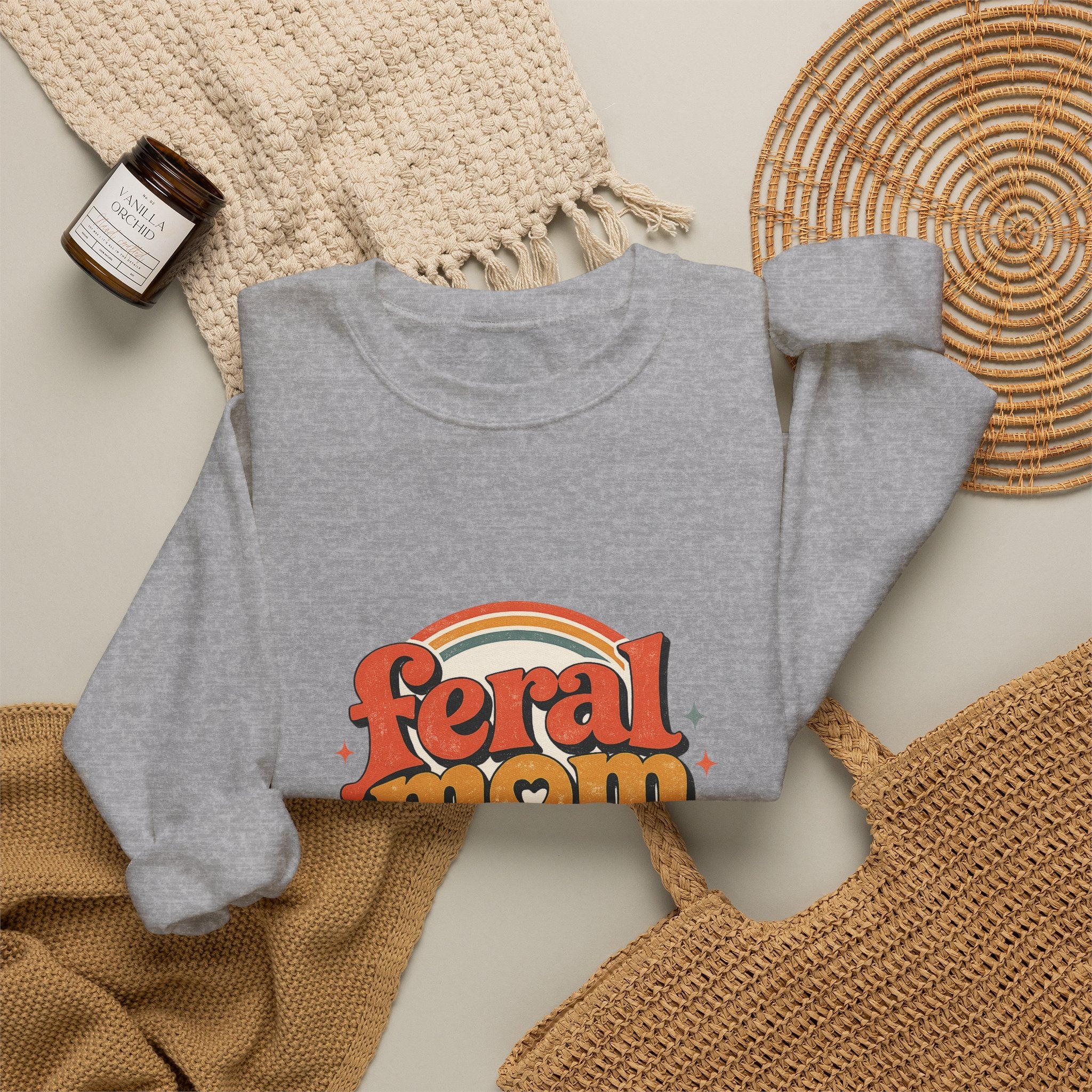 Mom Life Crewneck Sweatshirt — Cozy 'mom life' Pullover for Moms