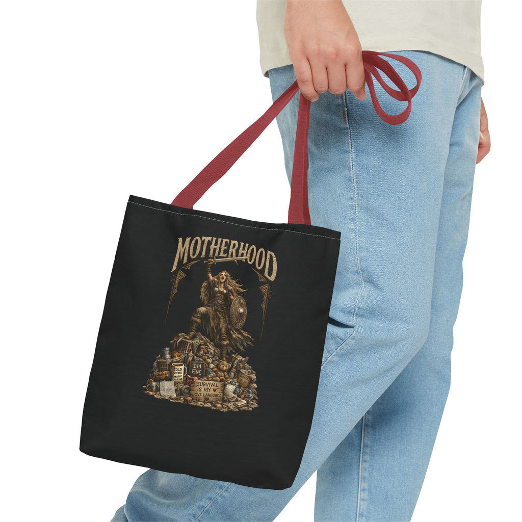 Motherhood Tote Bag — Vintage Gothic Illustration ‘Motherhood’ Canvas Tote for Moms, New Mothers & Mother’s Day Gift