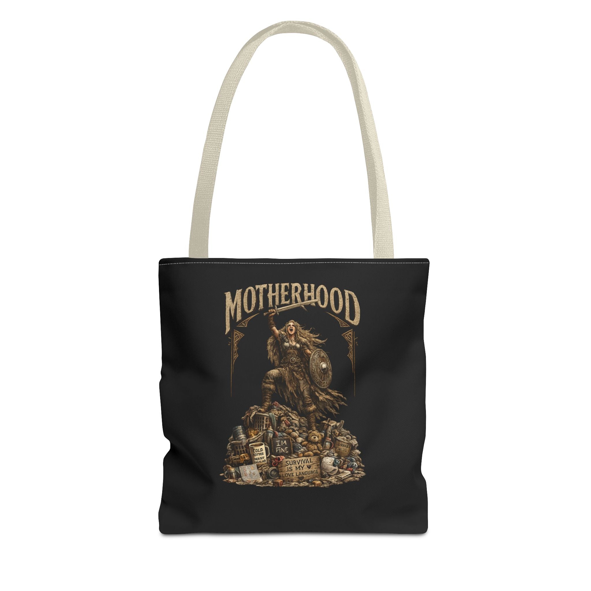 Motherhood Tote Bag — Vintage Gothic Illustration ‘Motherhood’ Canvas Tote for Moms, New Mothers & Mother’s Day Gift