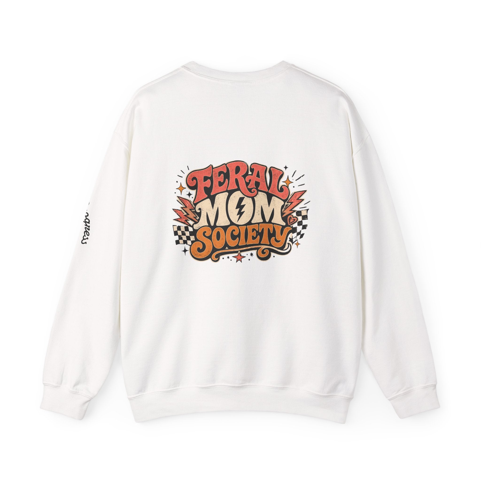 Feral Mom Society Sweatshirt — Retro Graphic Crewneck for Bold Moms