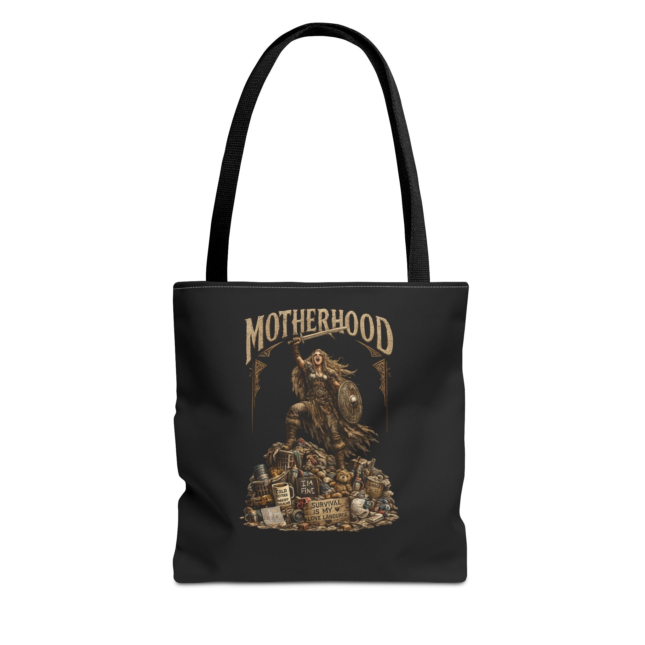 Motherhood Tote Bag — Vintage Gothic Illustration ‘Motherhood’ Canvas Tote for Moms, New Mothers & Mother’s Day Gift