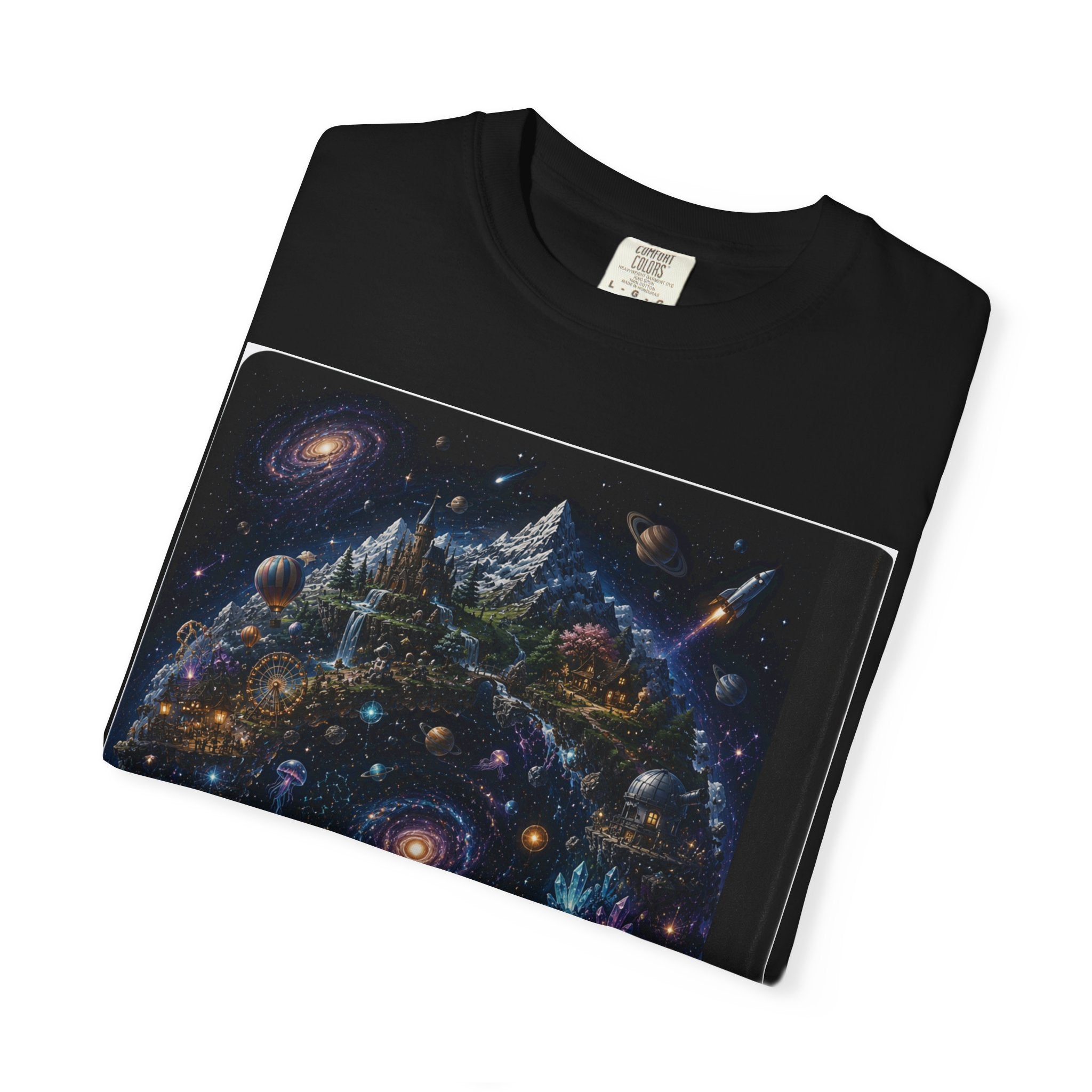 Cosmic Mandala Night Sky T-Shirt — Galaxy Constellation Art Tee
