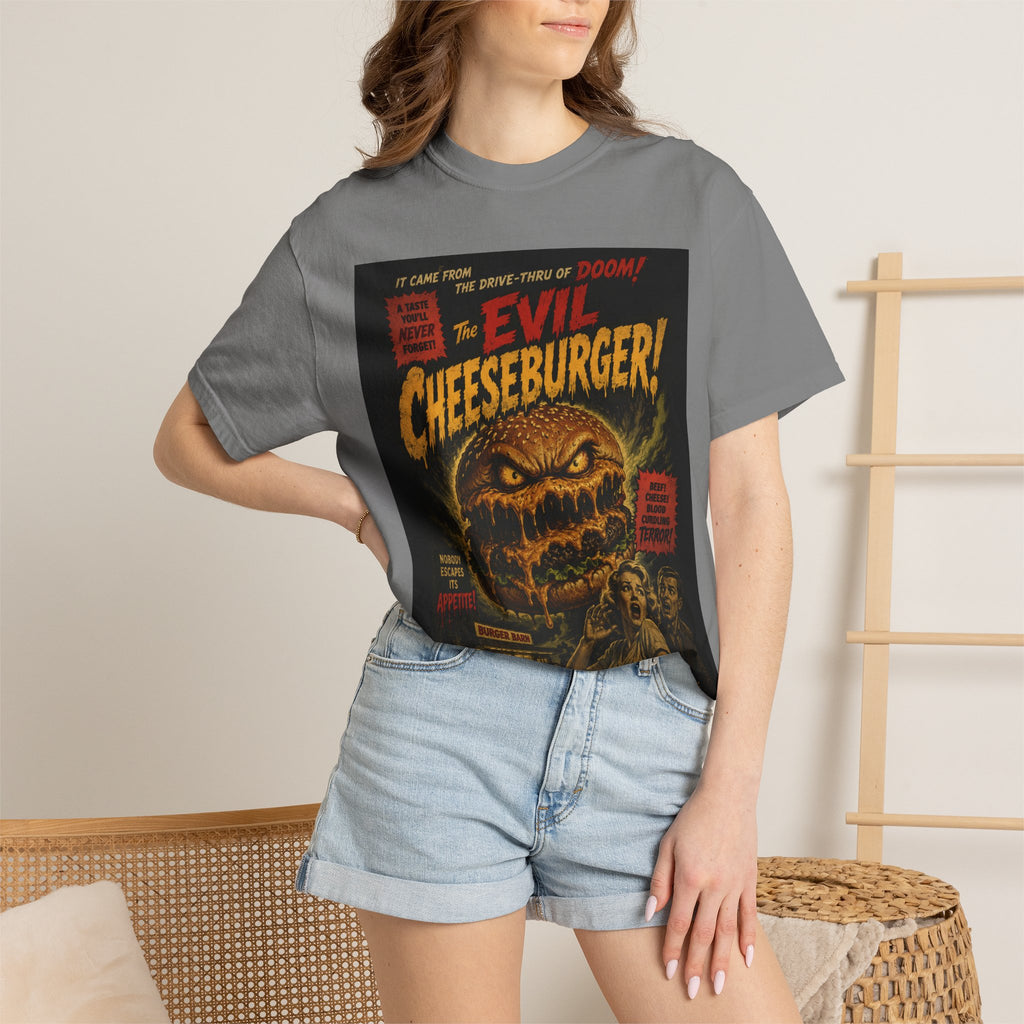 The Evil Cheeseburger! Vintage Horror Movie T-Shirt