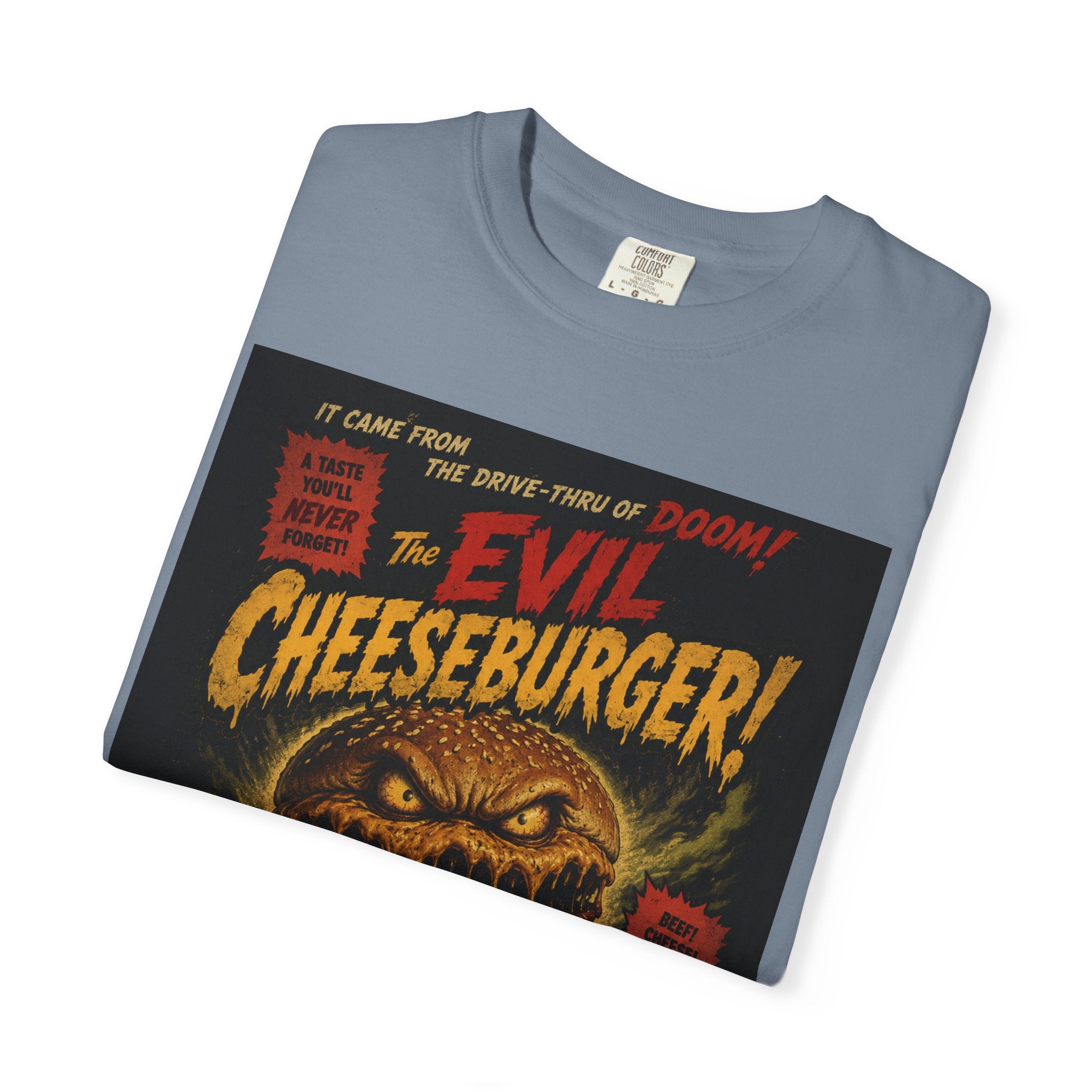 The Evil Cheeseburger! Vintage Horror Movie T-Shirt