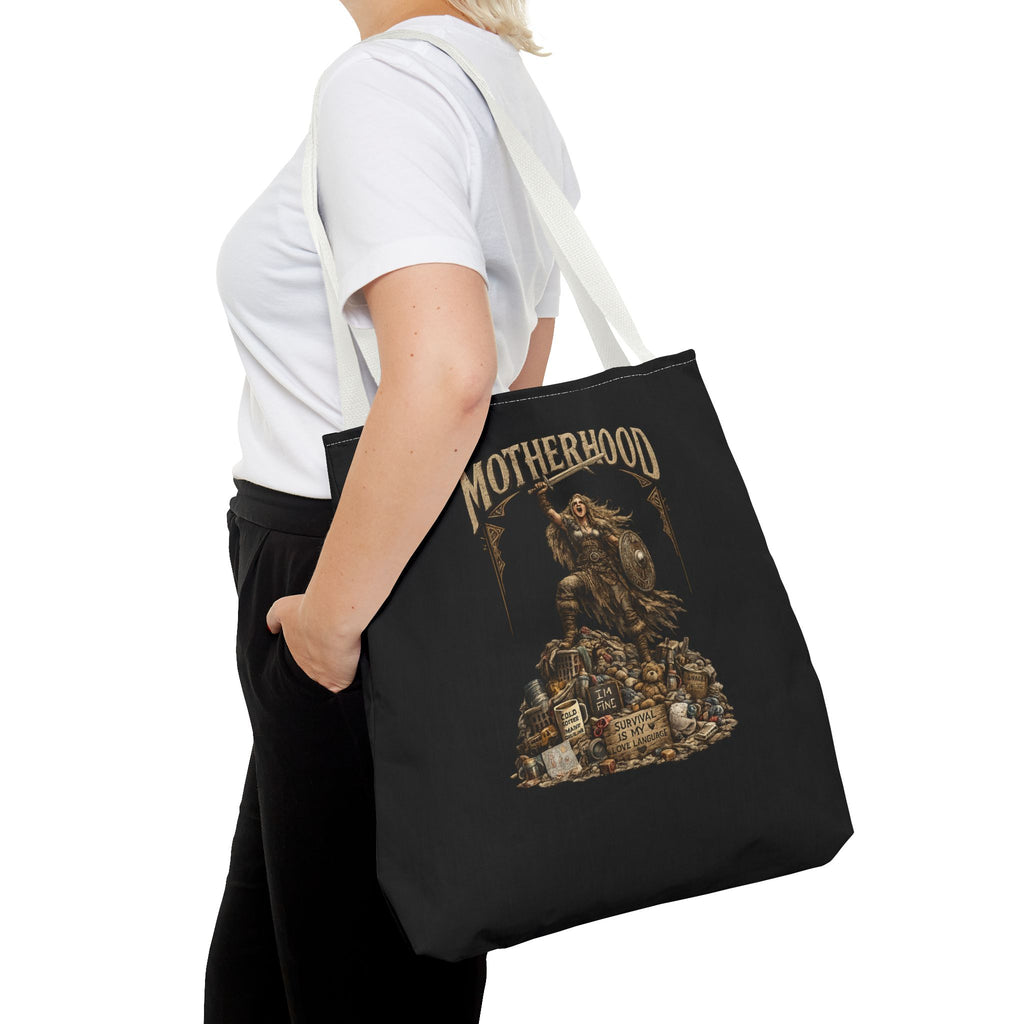 Motherhood Tote Bag — Vintage Gothic Illustration ‘Motherhood’ Canvas Tote for Moms, New Mothers & Mother’s Day Gift