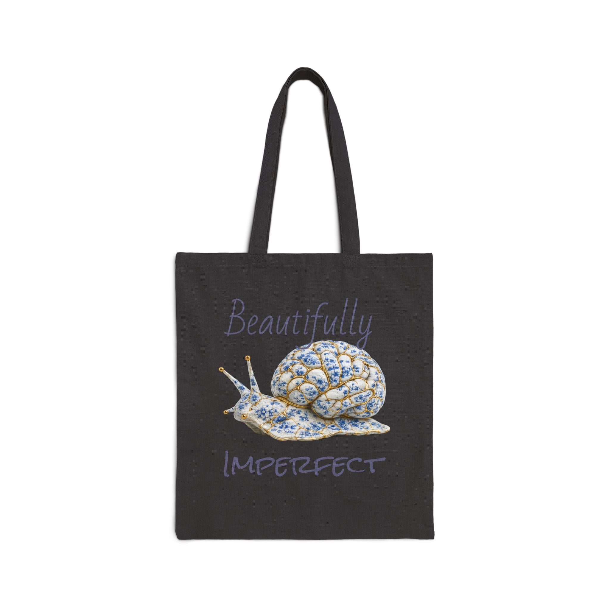 Tote Bag — "Beautifully Imperfect" Snail Canvas Tote