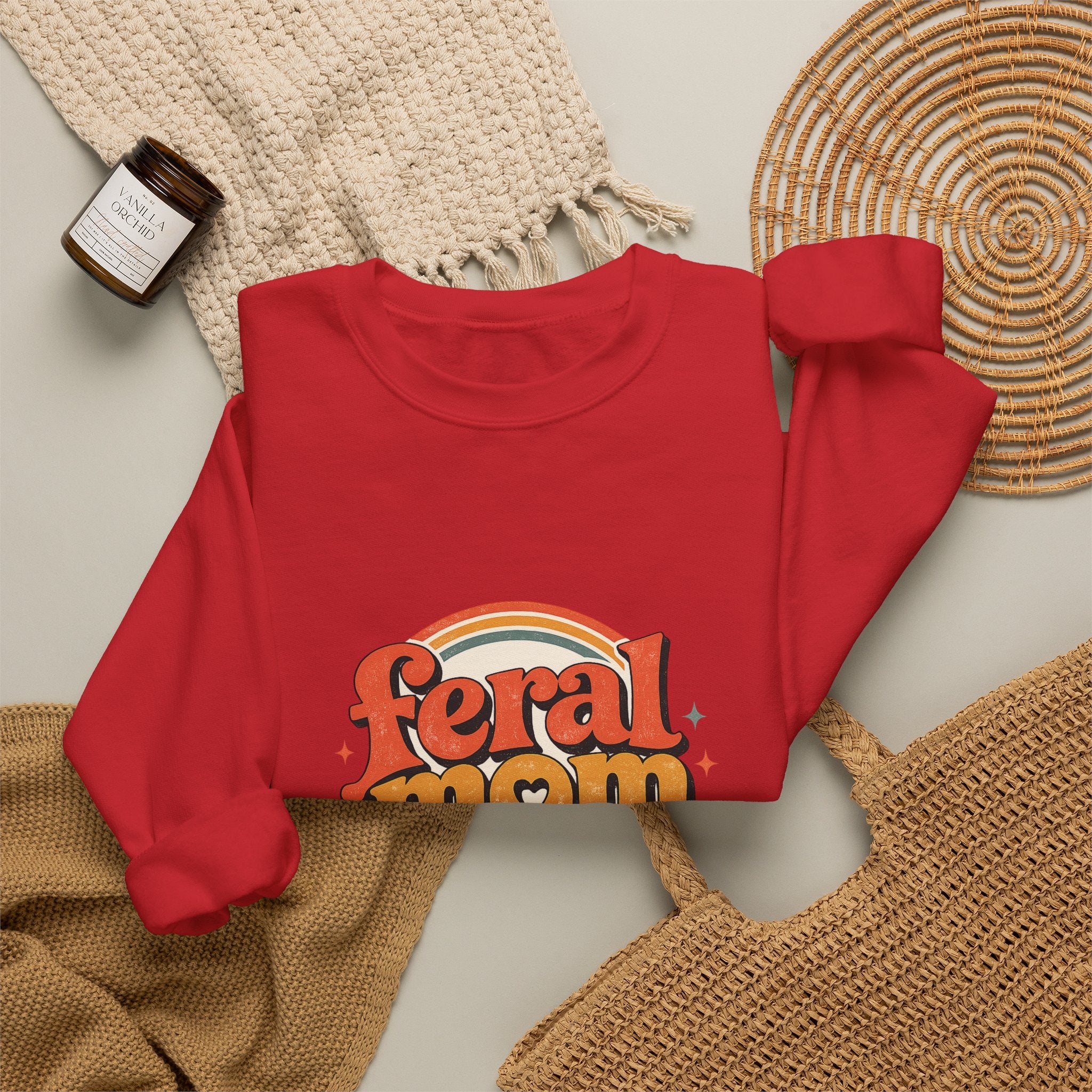 Mom Life Crewneck Sweatshirt — Cozy 'mom life' Pullover for Moms