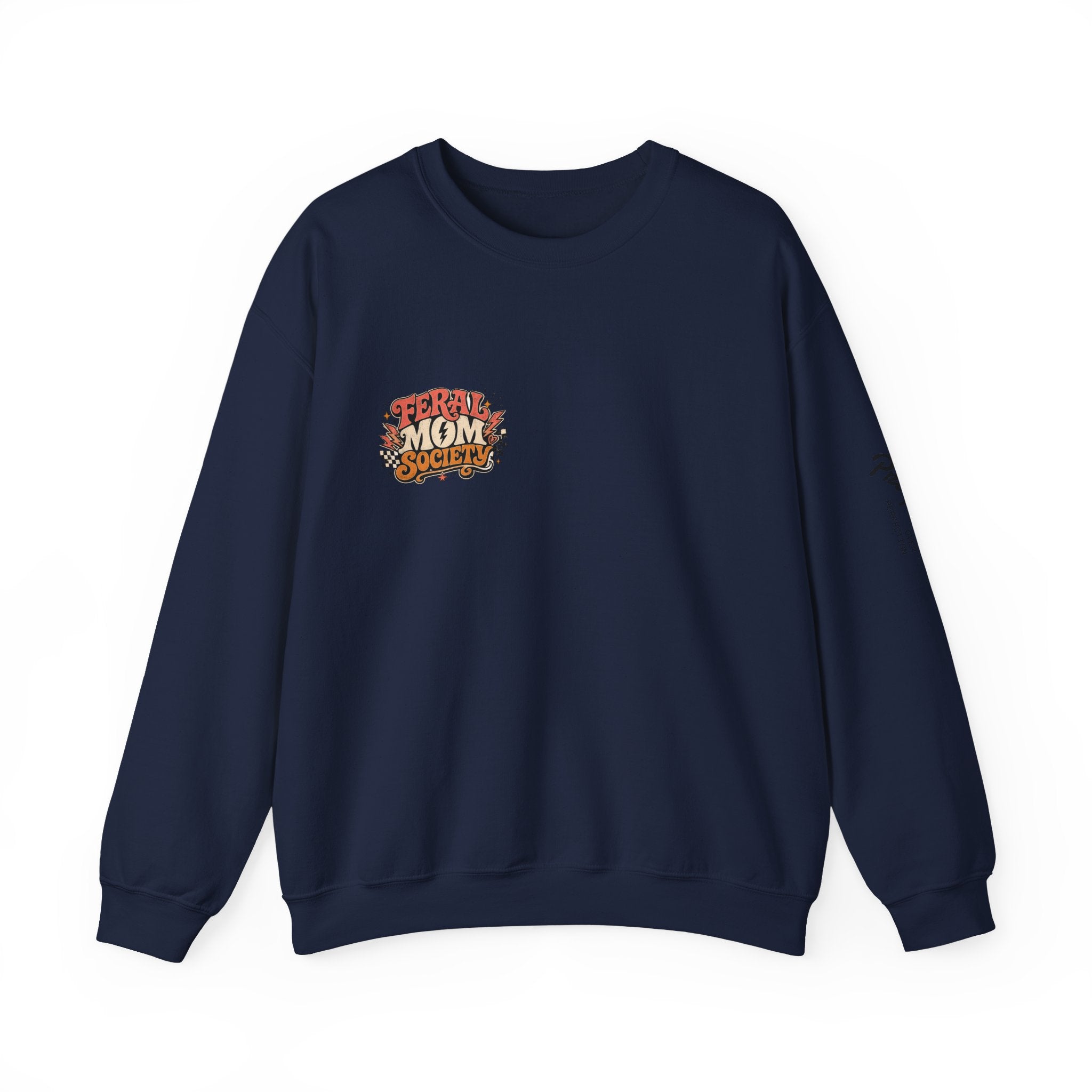 Feral Mom Society Sweatshirt — Retro Graphic Crewneck for Bold Moms