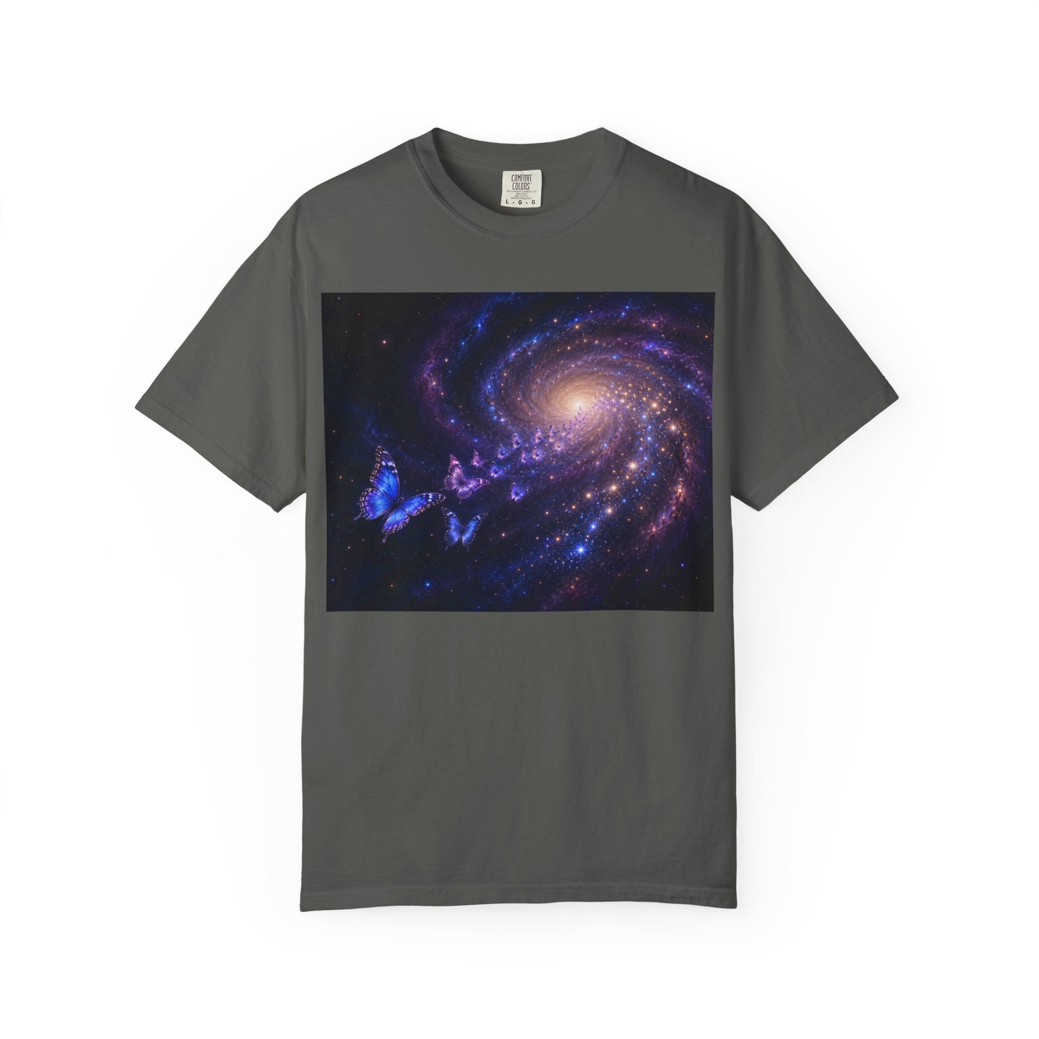 Galaxy Butterfly T-Shirt — Cosmic Spiral Space Art Tee