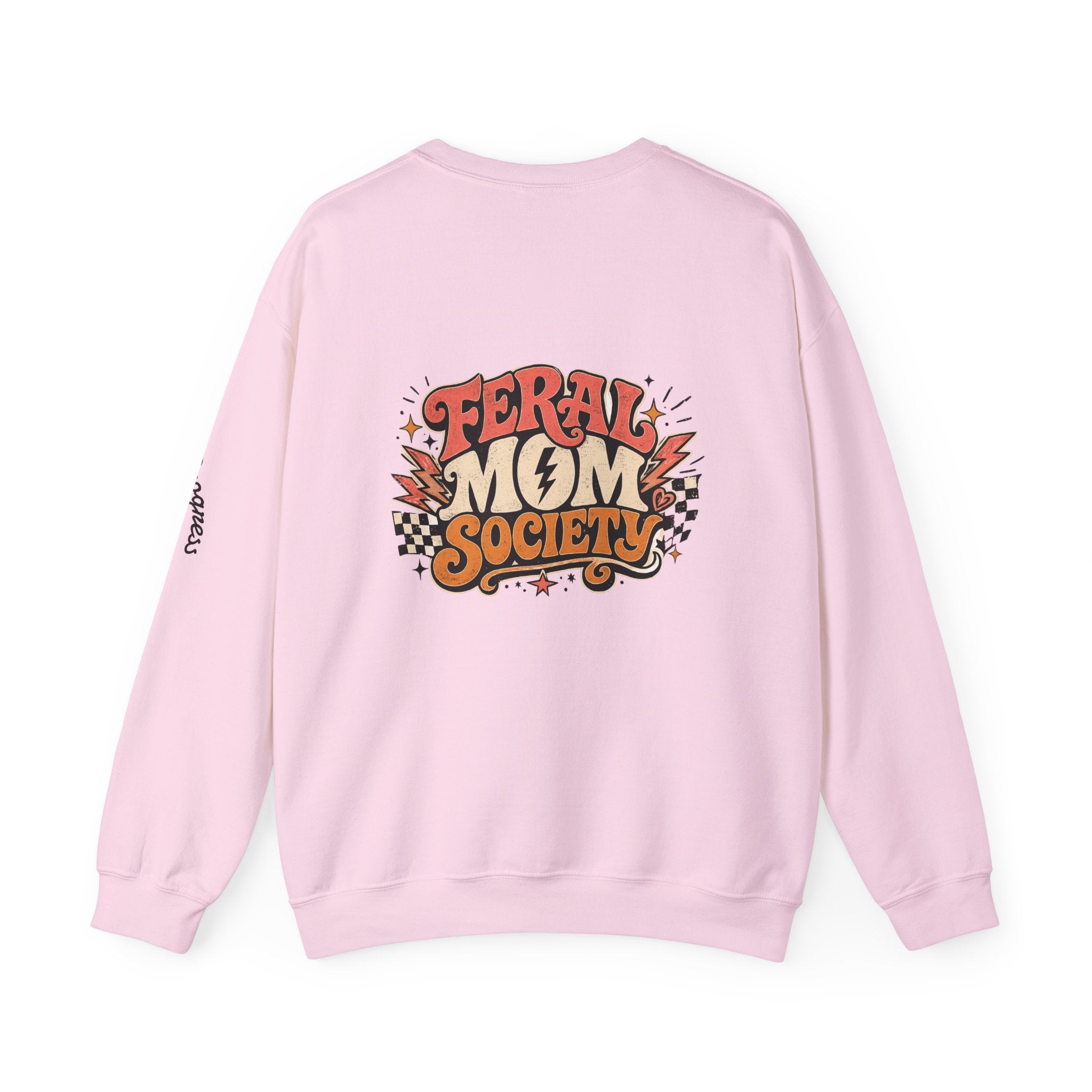 Feral Mom Society Sweatshirt — Retro Graphic Crewneck for Bold Moms