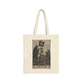Death Tarot Tote Bag — Vintage Gothic Cotton Canvas Shopper