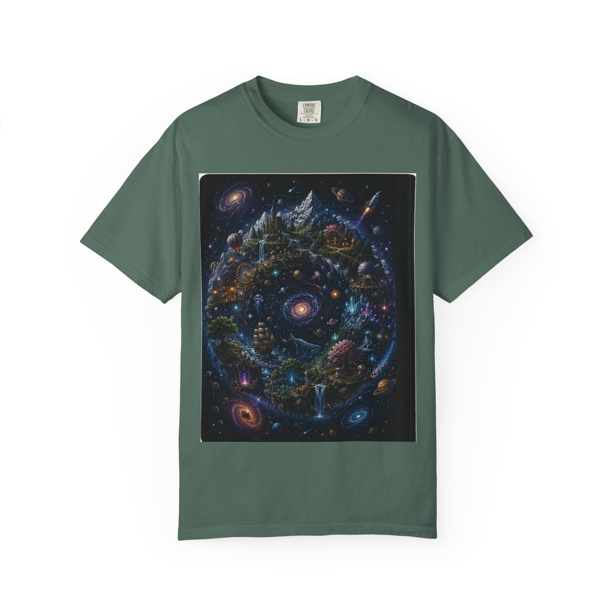 Cosmic Mandala Night Sky T-Shirt — Galaxy Constellation Art Tee