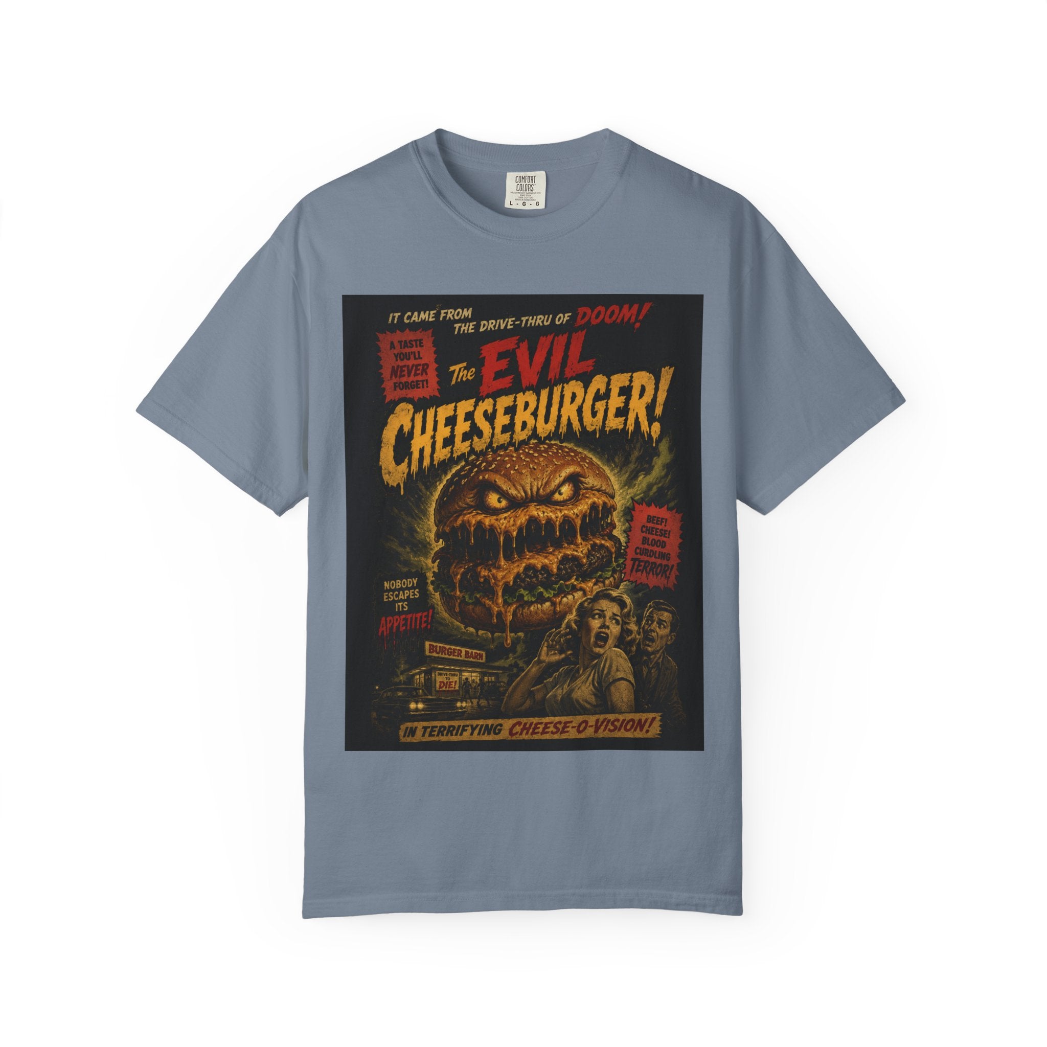 The Evil Cheeseburger! Vintage Horror Movie T-Shirt