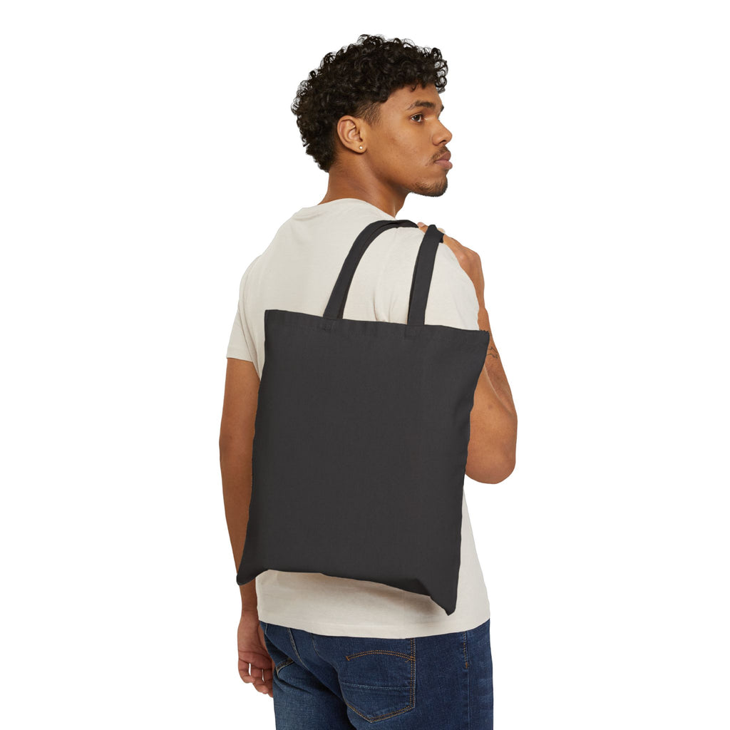 Canvas Tote Bag — City Silhouette with Cosmic Smoke Art