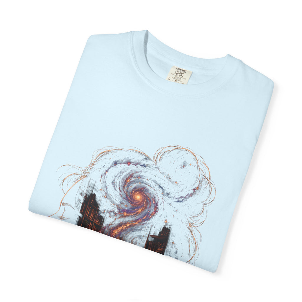 Galaxy Mind T-Shirt — Surreal Cosmic Portrait Tee
