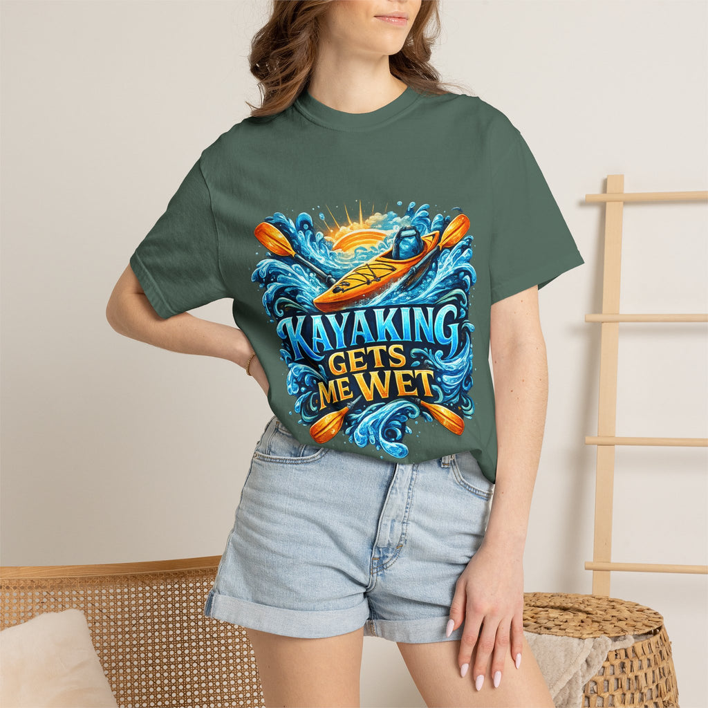 T-Shirt — "Kayaking Gets Me Wet" Graphic Tee