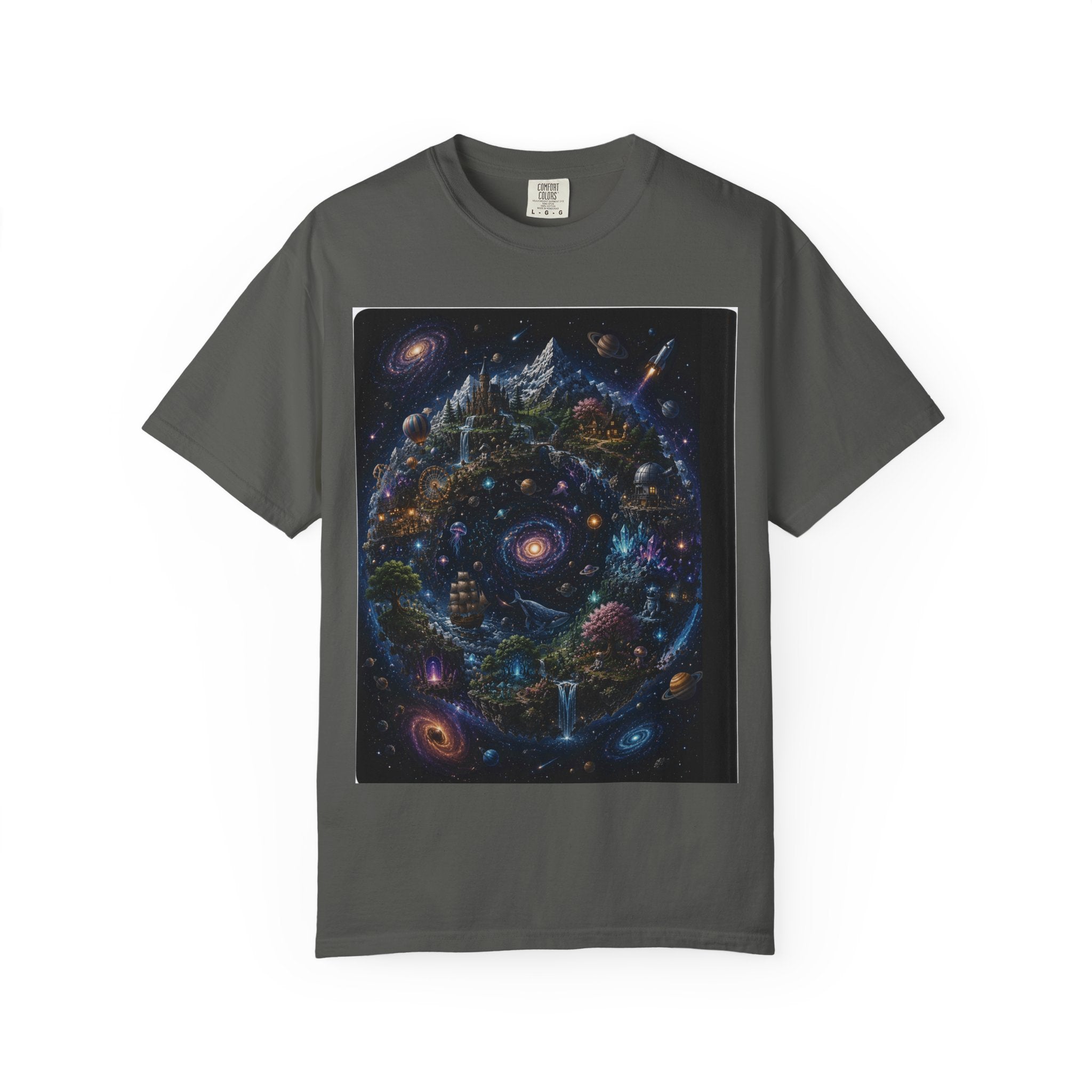 Cosmic Mandala Night Sky T-Shirt — Galaxy Constellation Art Tee
