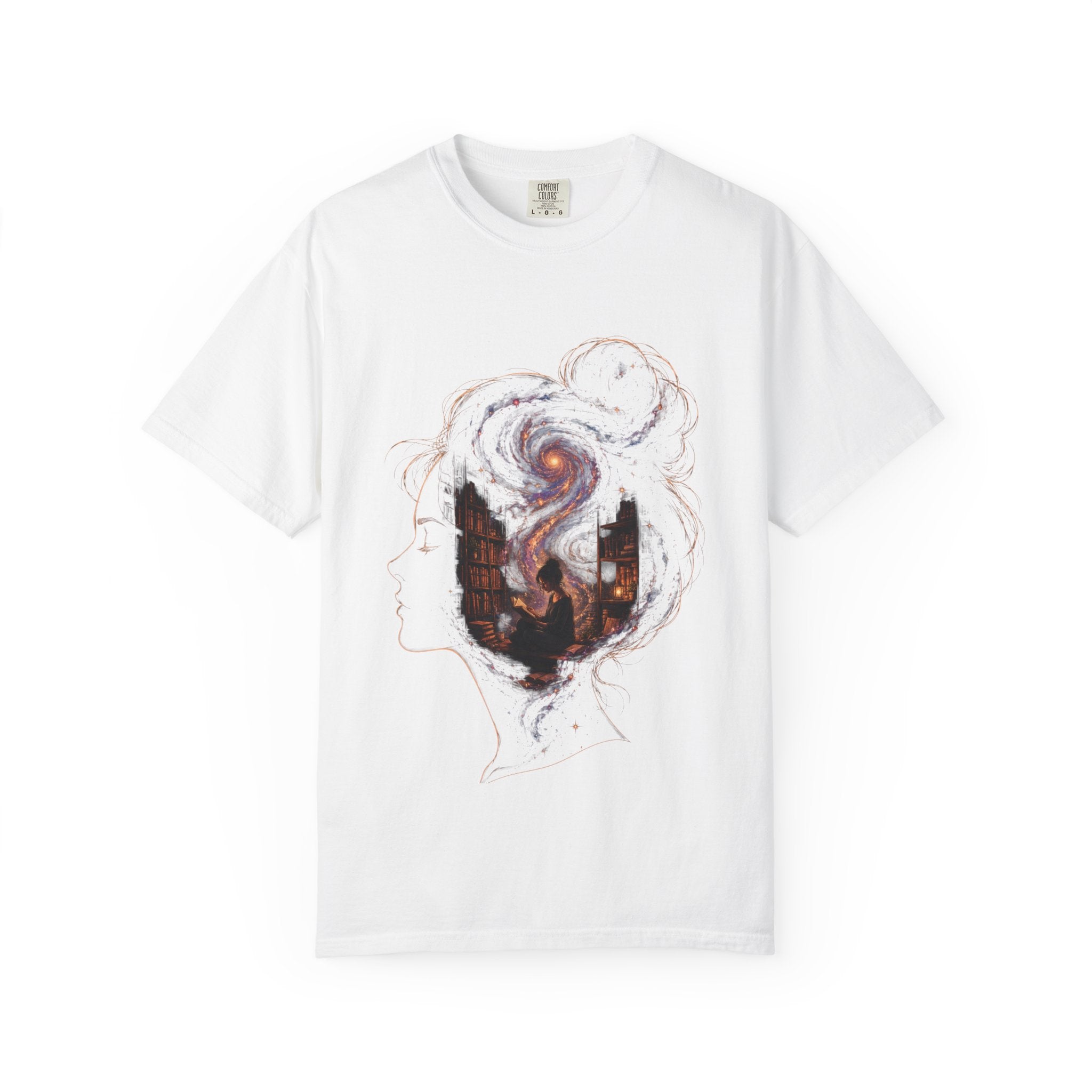 Galaxy Mind T-Shirt — Surreal Cosmic Portrait Tee