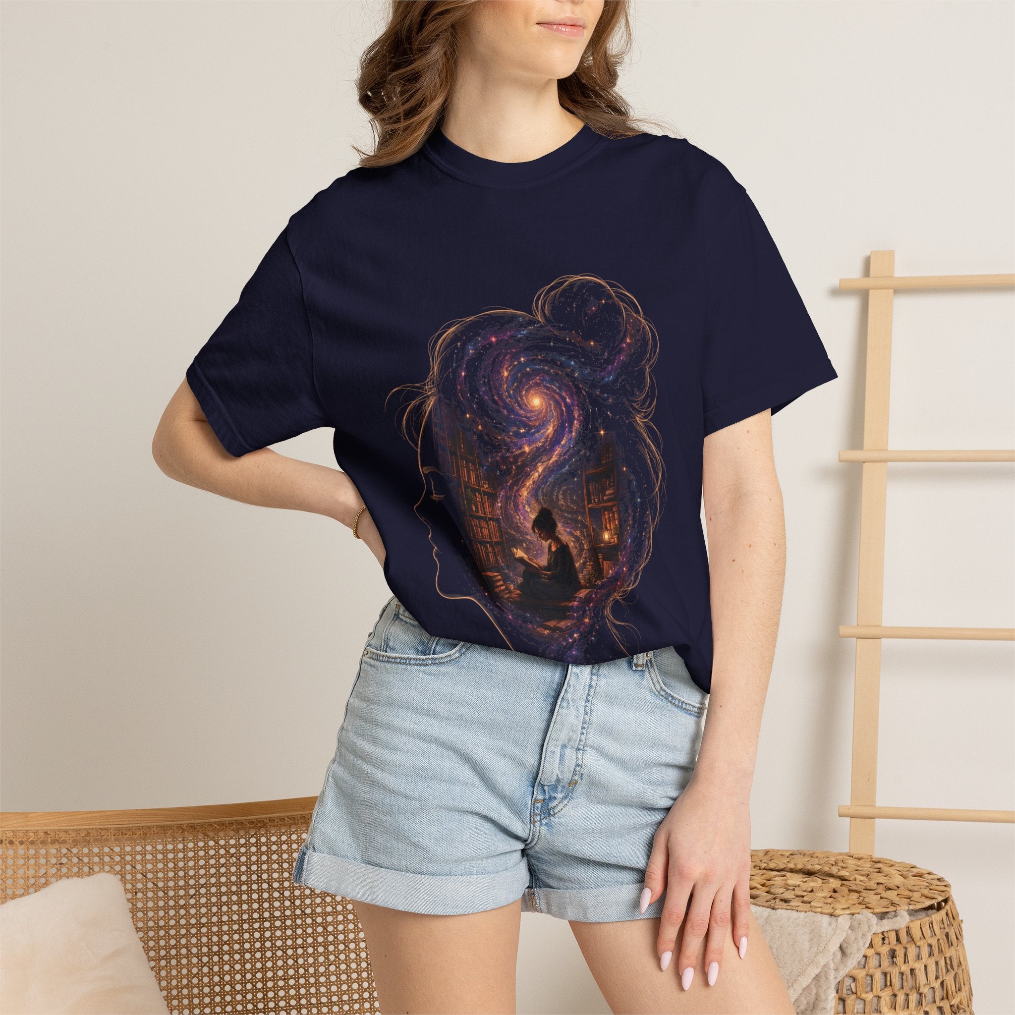 Galaxy Mind T-Shirt — Surreal Cosmic Portrait Tee