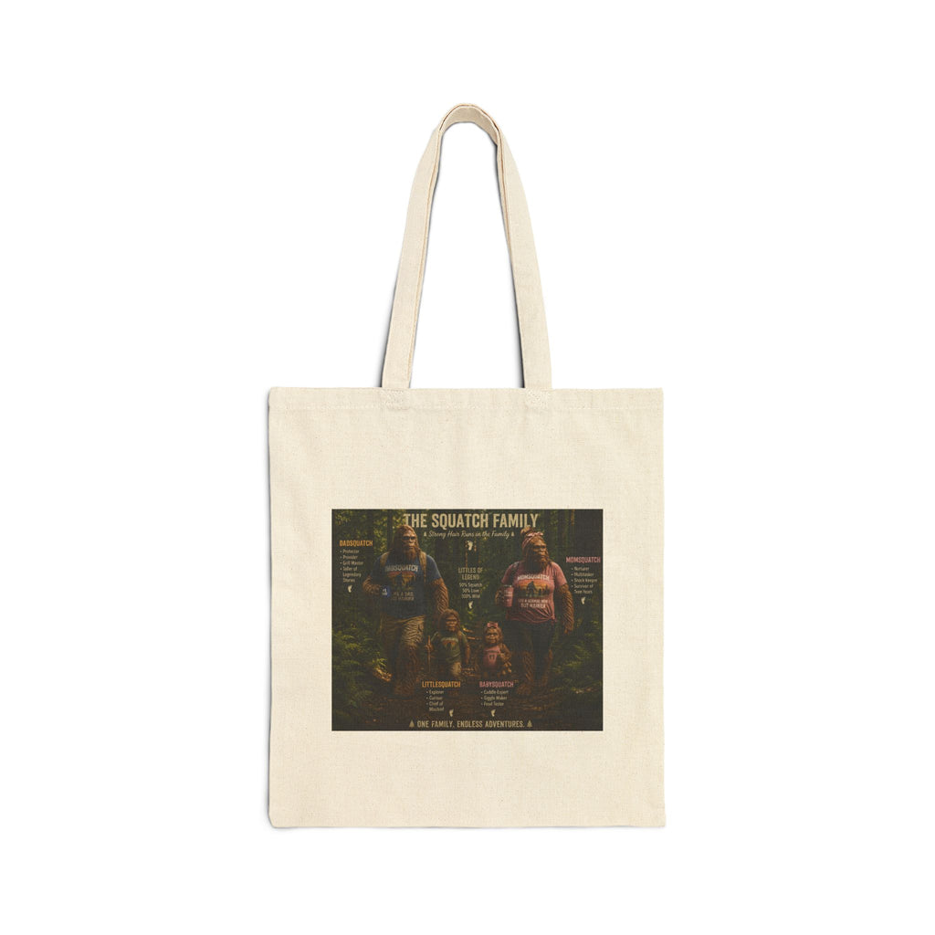 Tote Bag — The Squatch Family Vintage Poster Cotton Canvas Tote