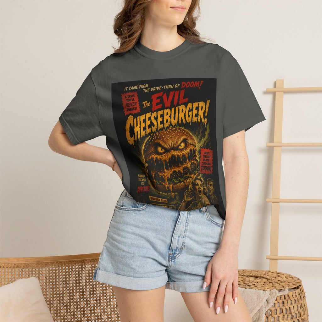 The Evil Cheeseburger! Vintage Horror Movie T-Shirt