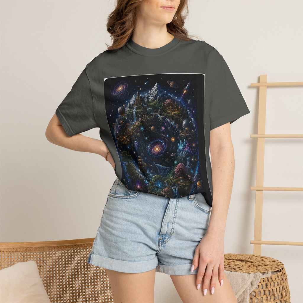 Cosmic Mandala Night Sky T-Shirt — Galaxy Constellation Art Tee